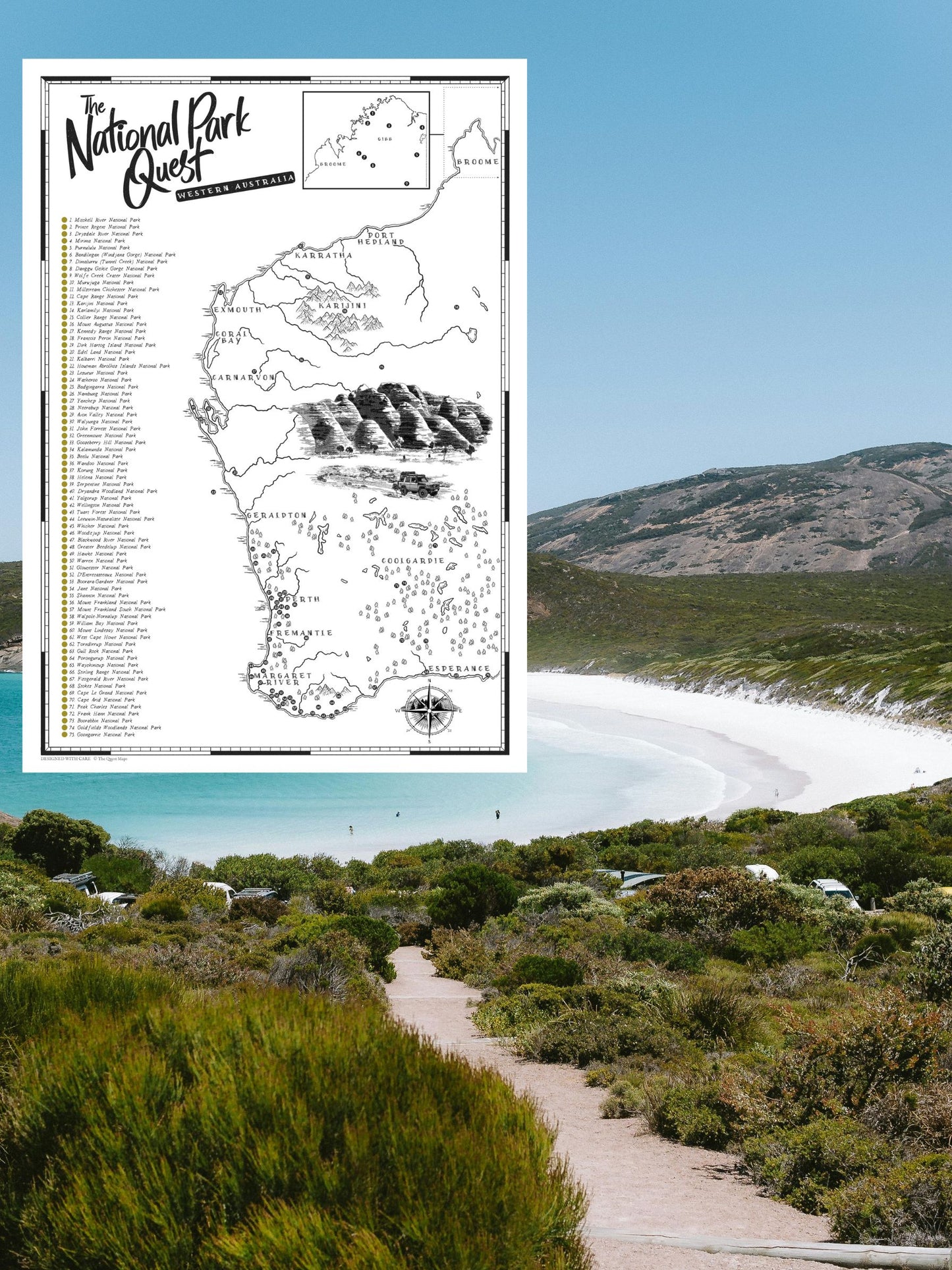 The Western Australia National Parks Quest - Scratch Map