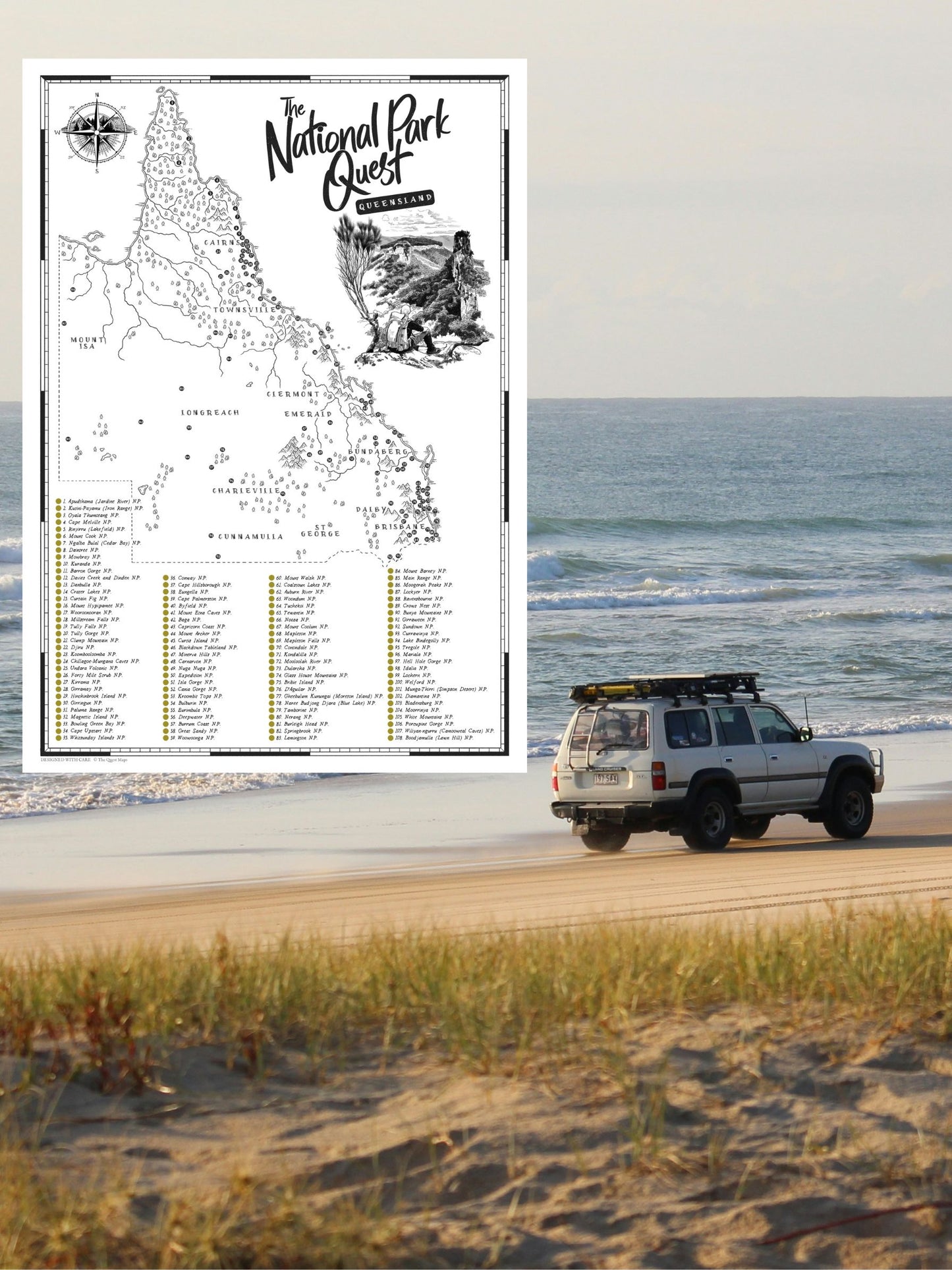 The Queensland National Parks Quest - Scratch Map