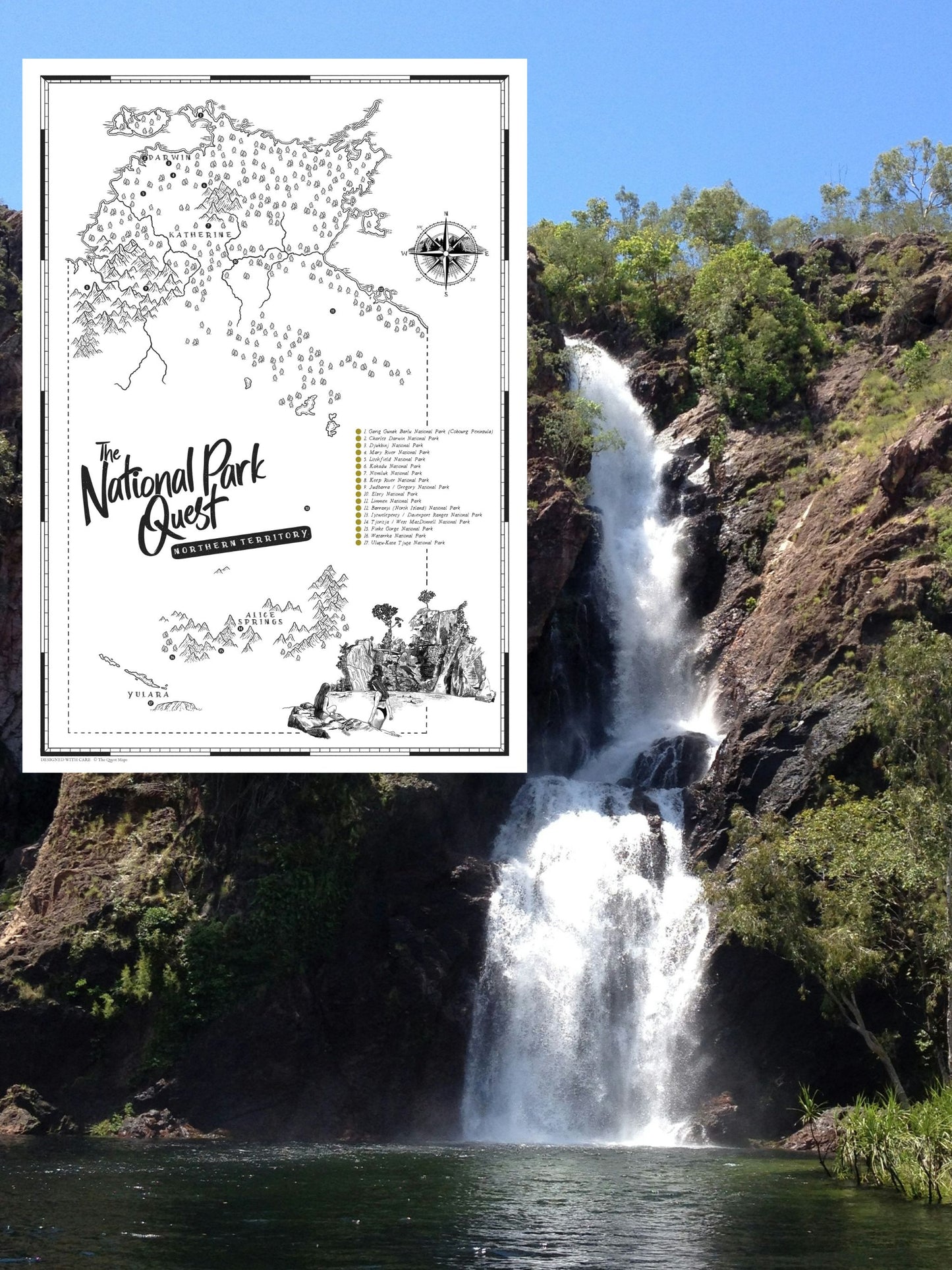The Northern Territory National Parks Quest - Scratch Map