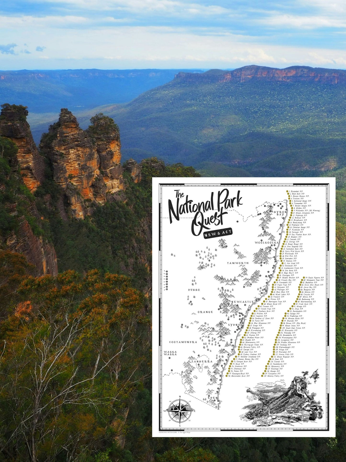 The NSW & ACT National Parks Quest - Scratch Map