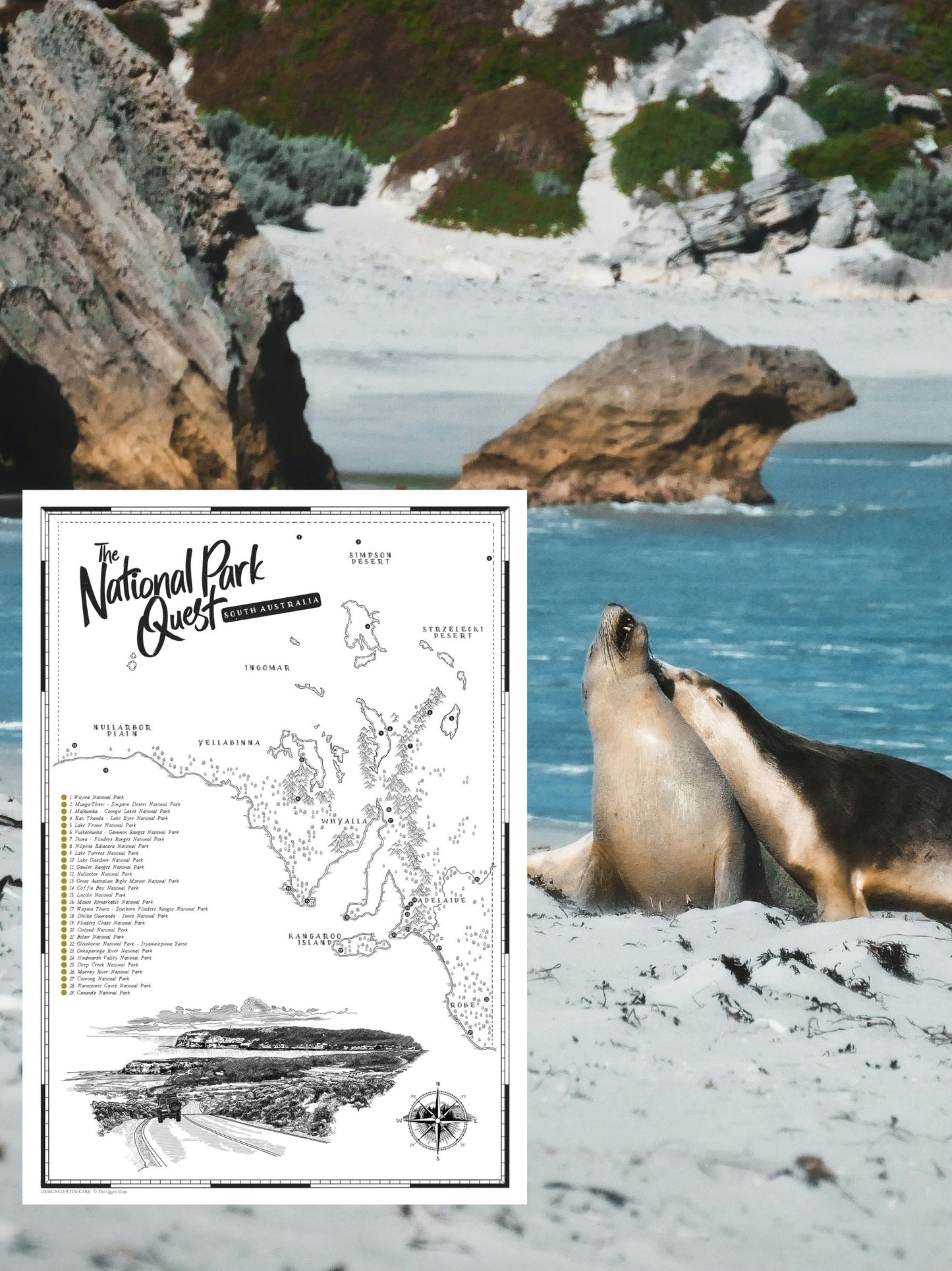 The South Australia National Parks Quest - Scratch Map