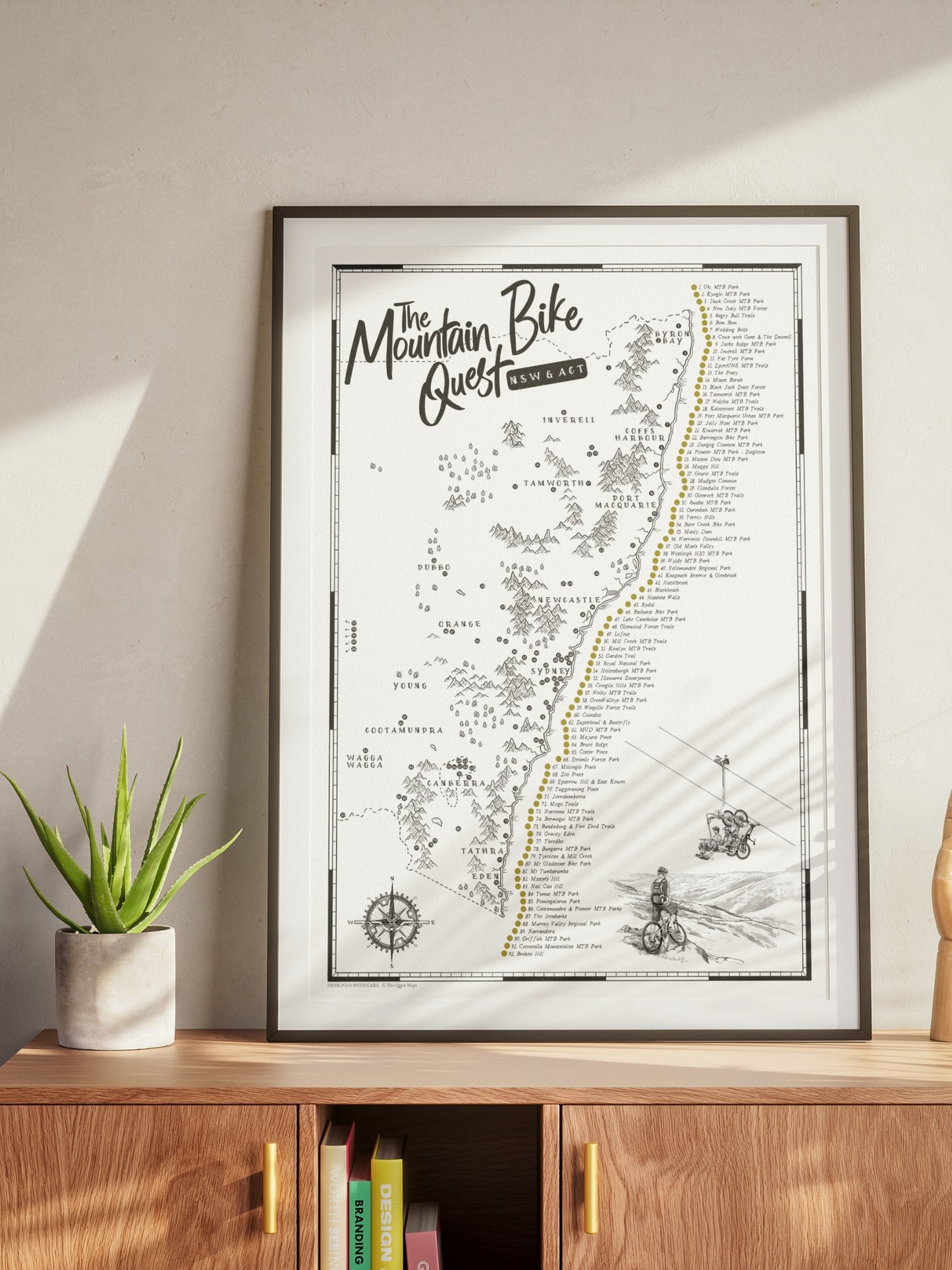 The NSW & ACT Mountain Bike Quest - Scratch Map