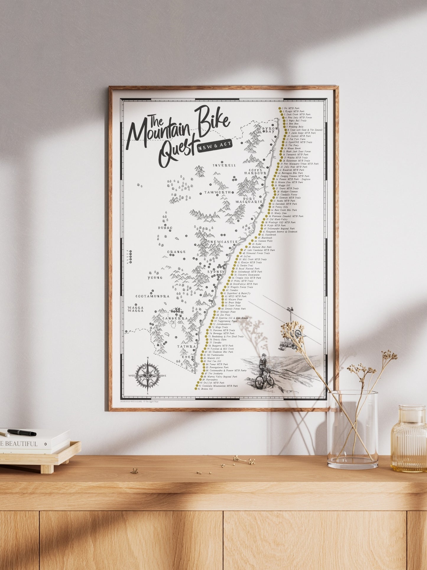 The NSW & ACT Mountain Bike Quest - Scratch Map