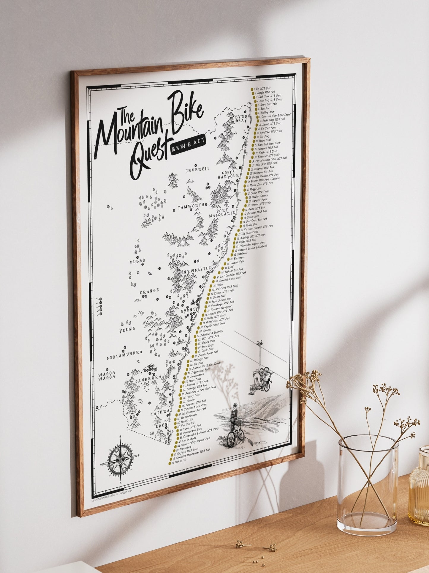 The NSW & ACT Mountain Bike Quest - Scratch Map
