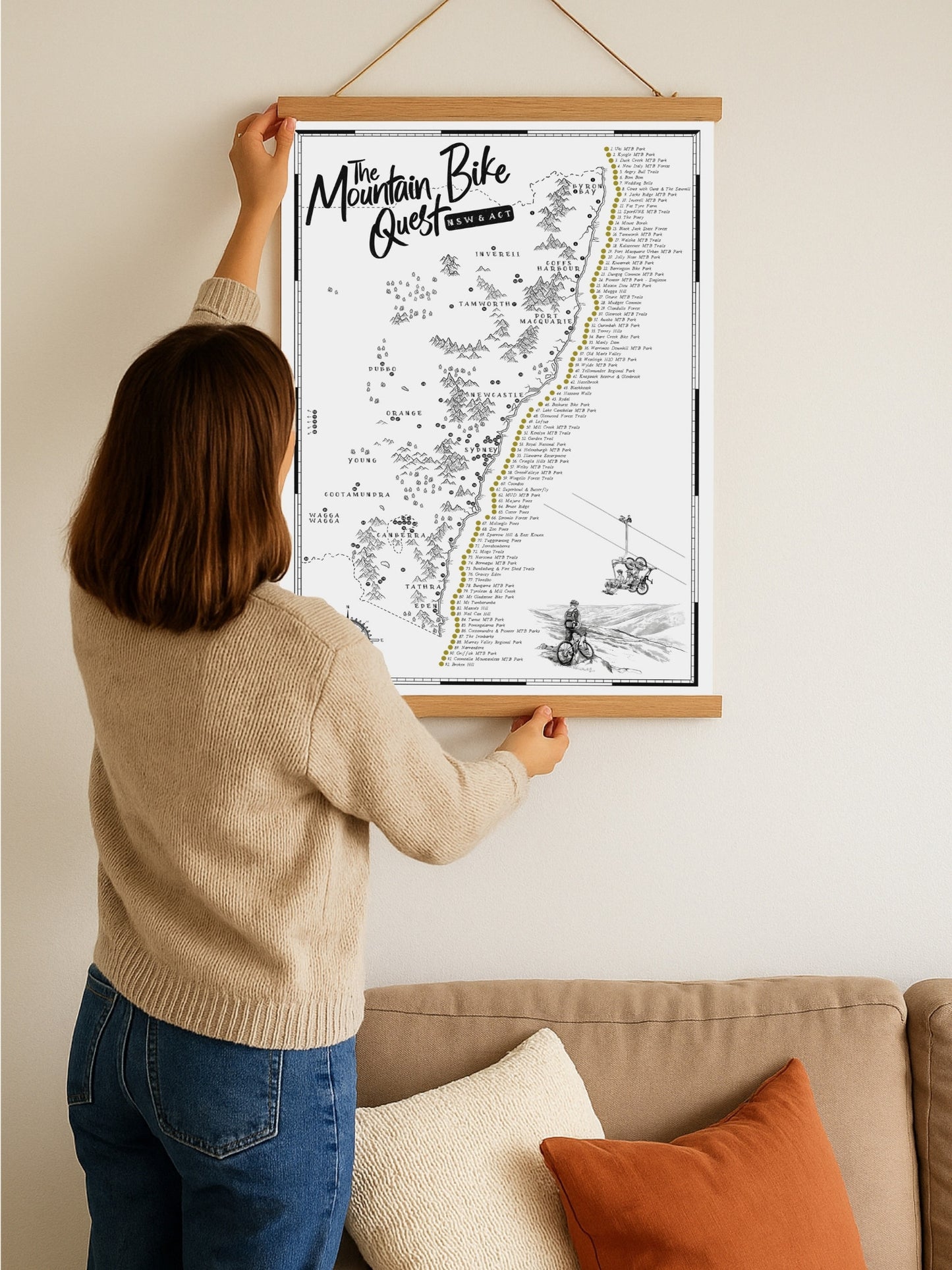 The NSW & ACT Mountain Bike Quest - Scratch Map
