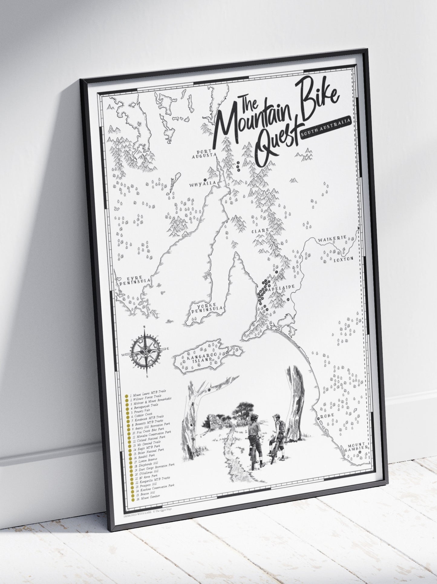 The South Australia Mountain Bike Quest - Scratch Map