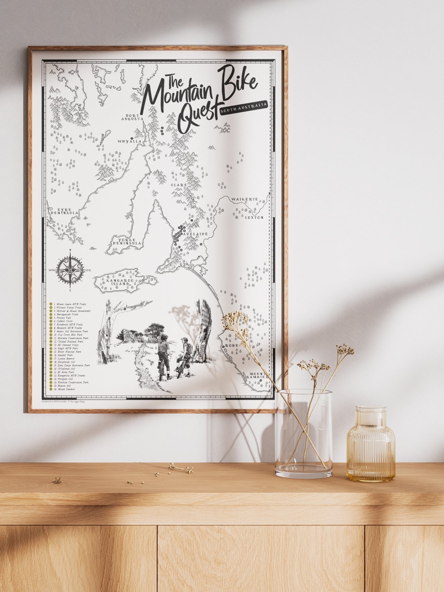 The South Australia Mountain Bike Quest - Scratch Map
