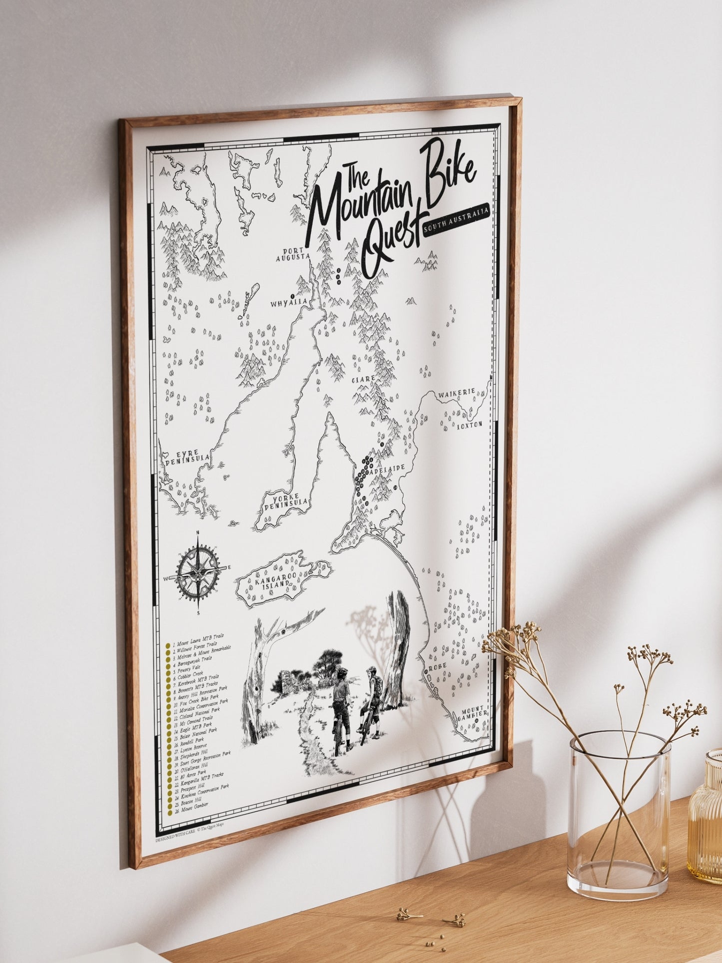 The South Australia Mountain Bike Quest - Scratch Map