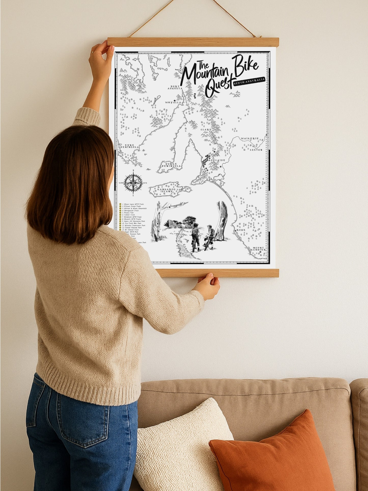 The South Australia Mountain Bike Quest - Scratch Map