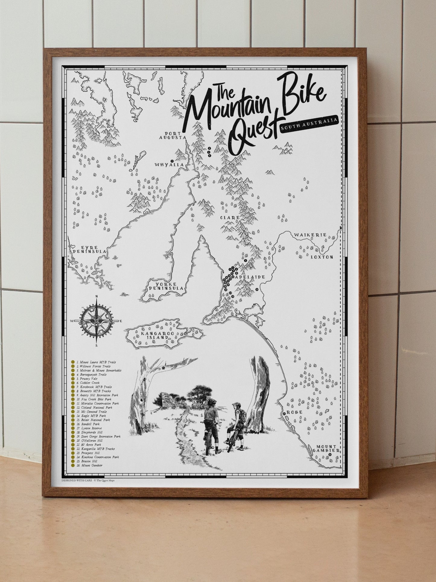 The South Australia Mountain Bike Quest - Scratch Map