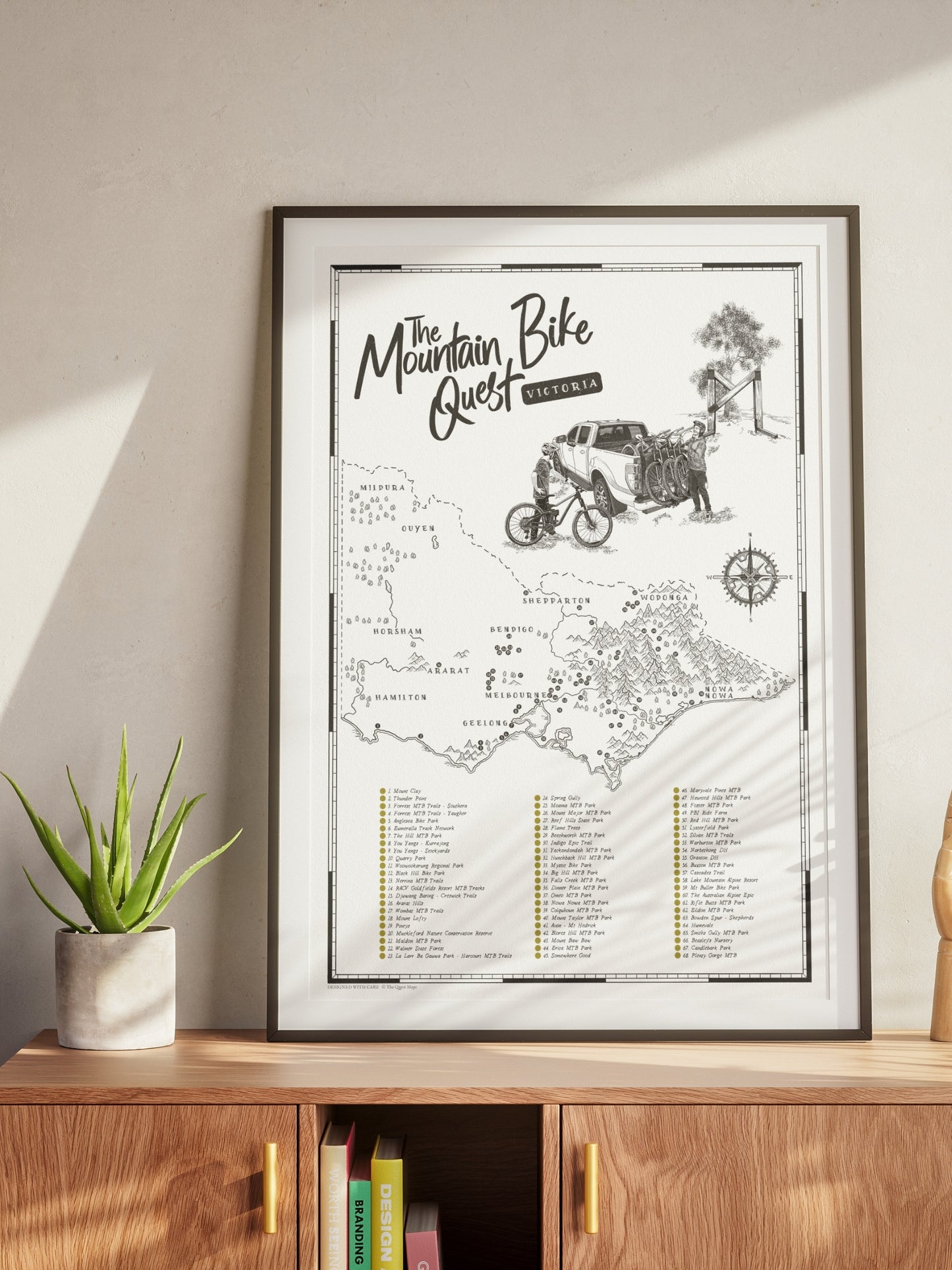 The Victoria Mountain Bike Quest - Scratch Map
