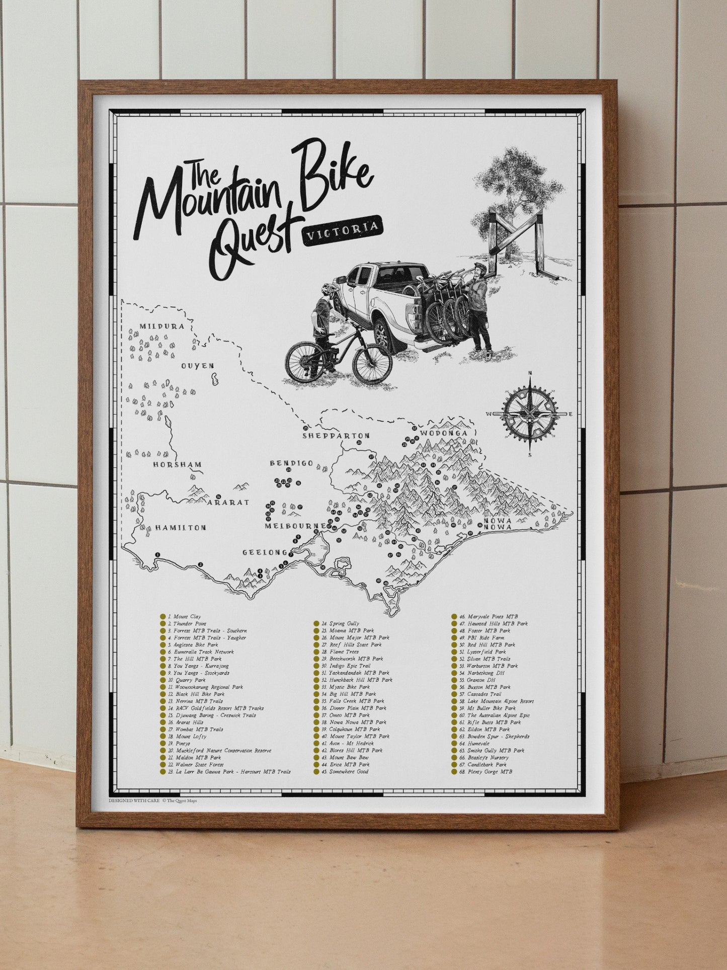 The Victoria Mountain Bike Quest - Scratch Map