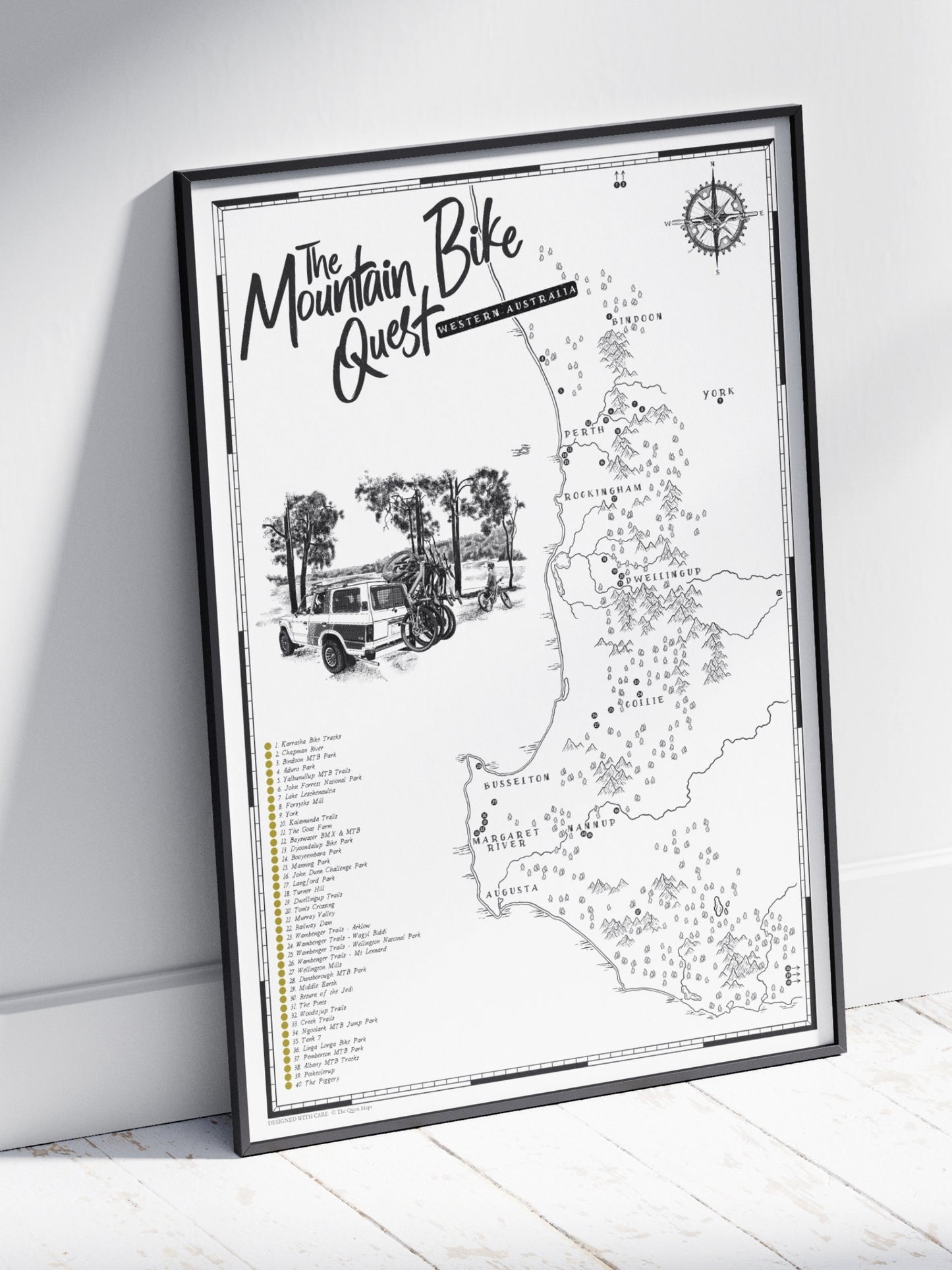 The Western Australia Mountain Bike Quest - Scratch Map