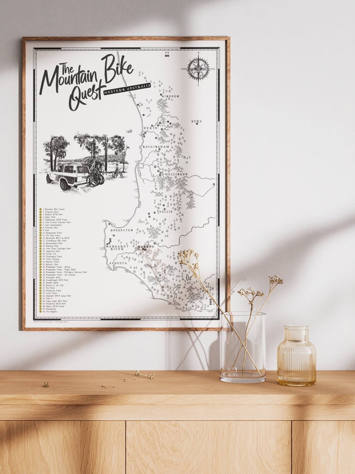 The Western Australia Mountain Bike Quest - Scratch Map