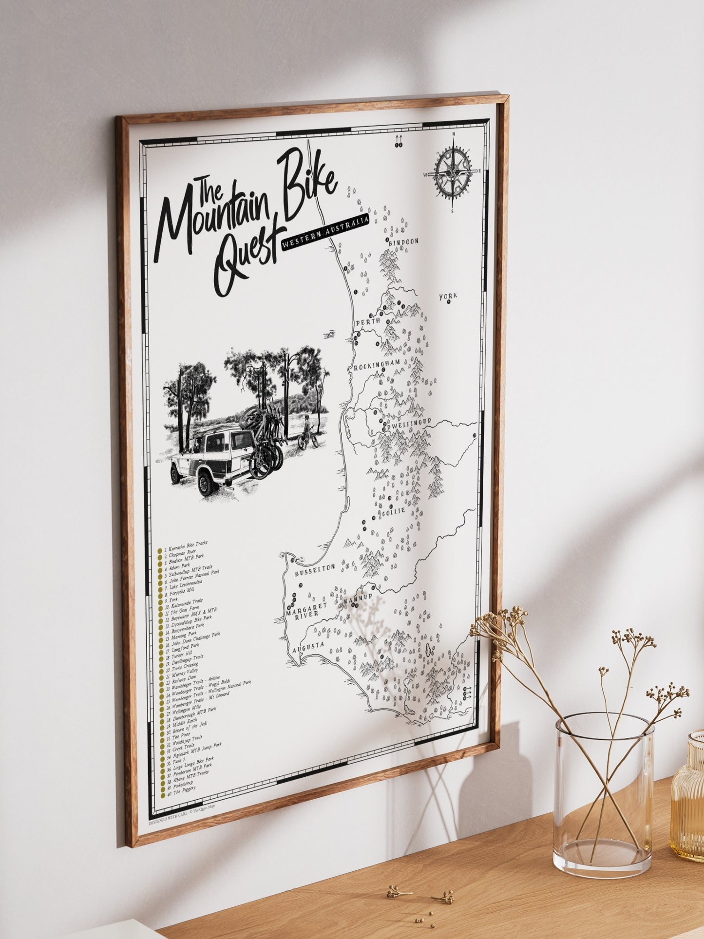 The Western Australia Mountain Bike Quest - Scratch Map