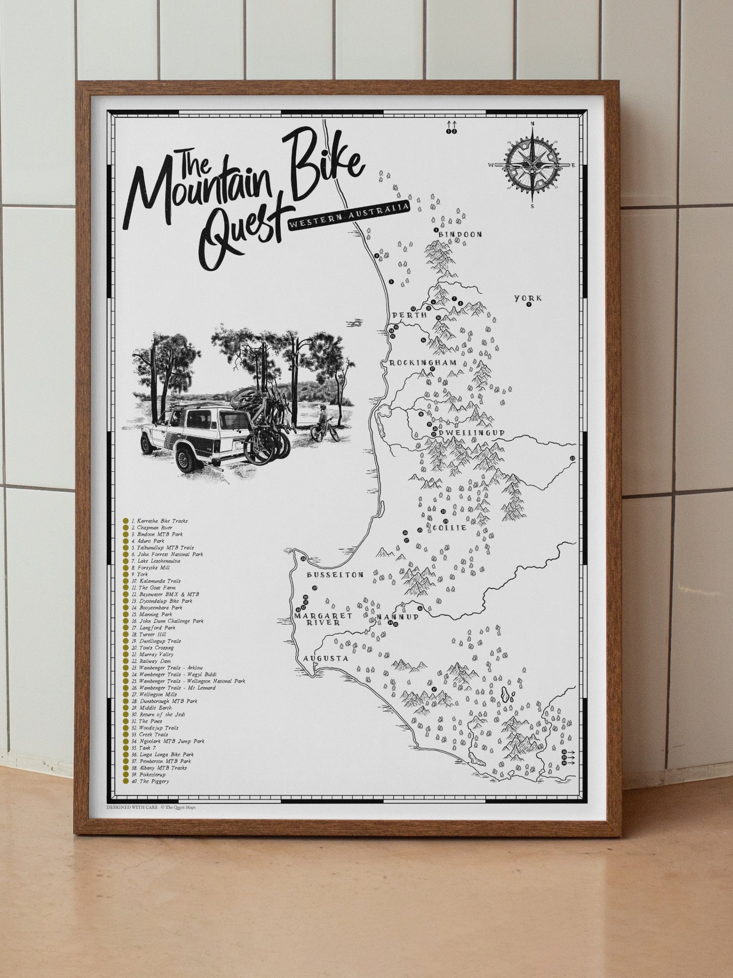 The Western Australia Mountain Bike Quest - Scratch Map