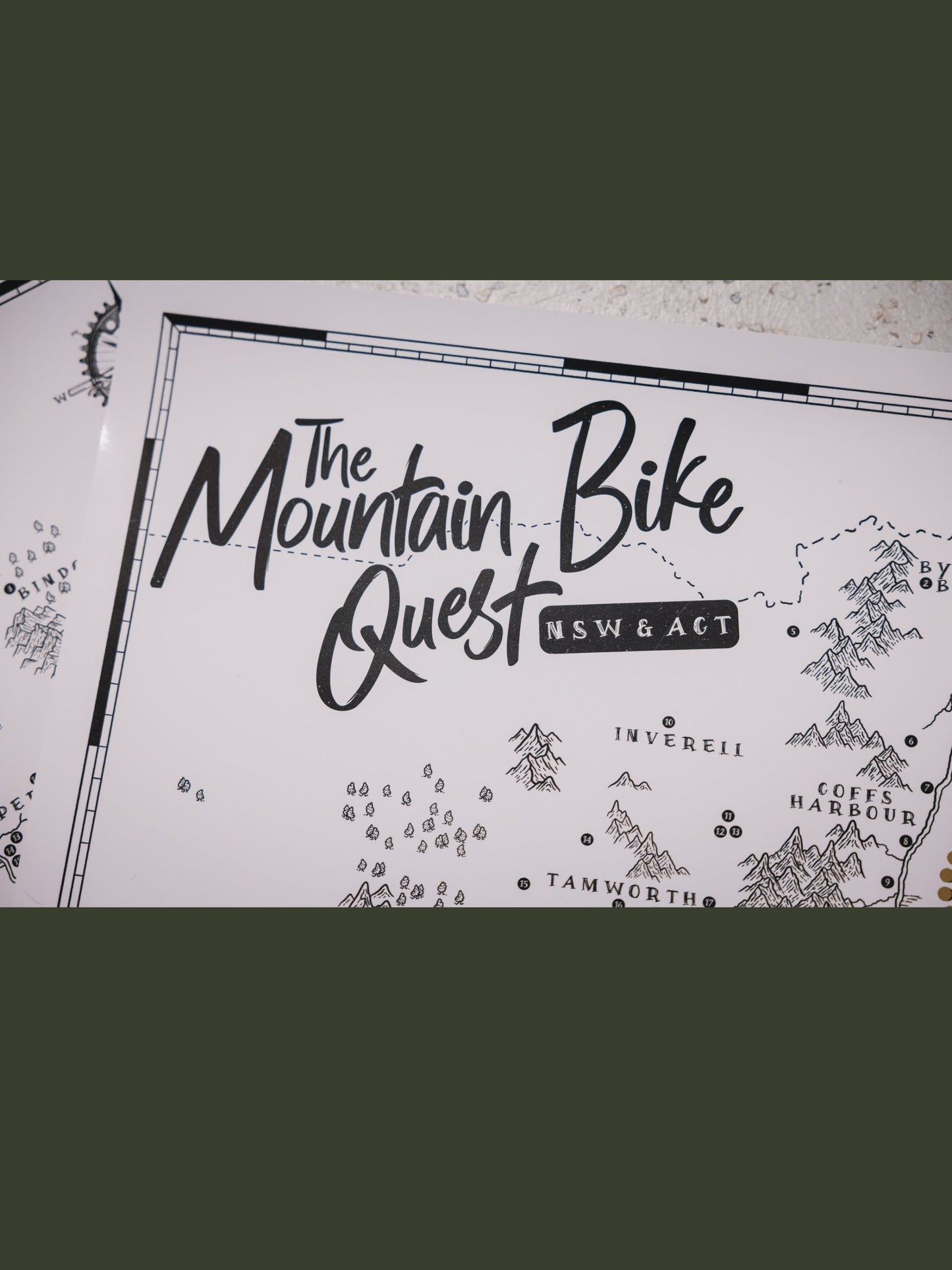 The NSW & ACT Mountain Bike Quest - Scratch Map