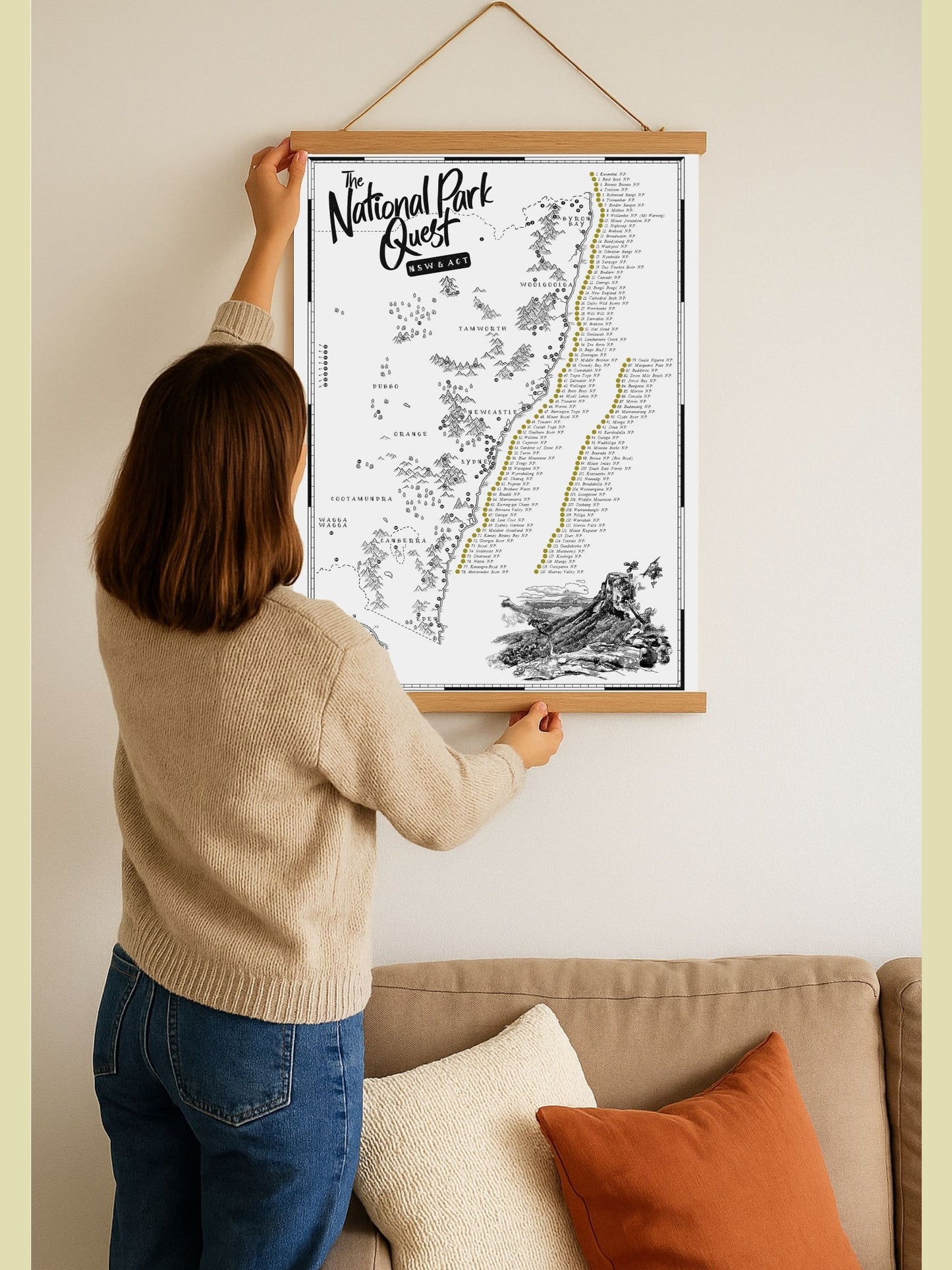 The NSW & ACT National Parks Quest - Scratch Map