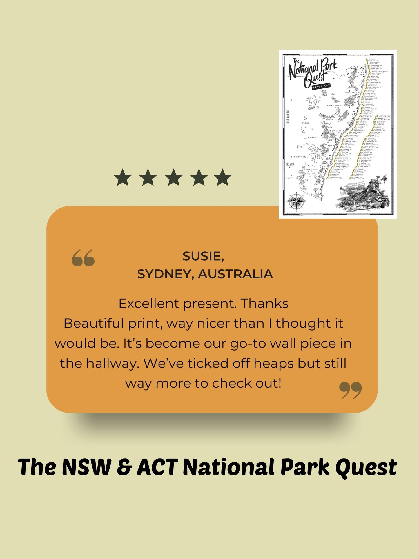 The NSW & ACT National Parks Quest - Scratch Map
