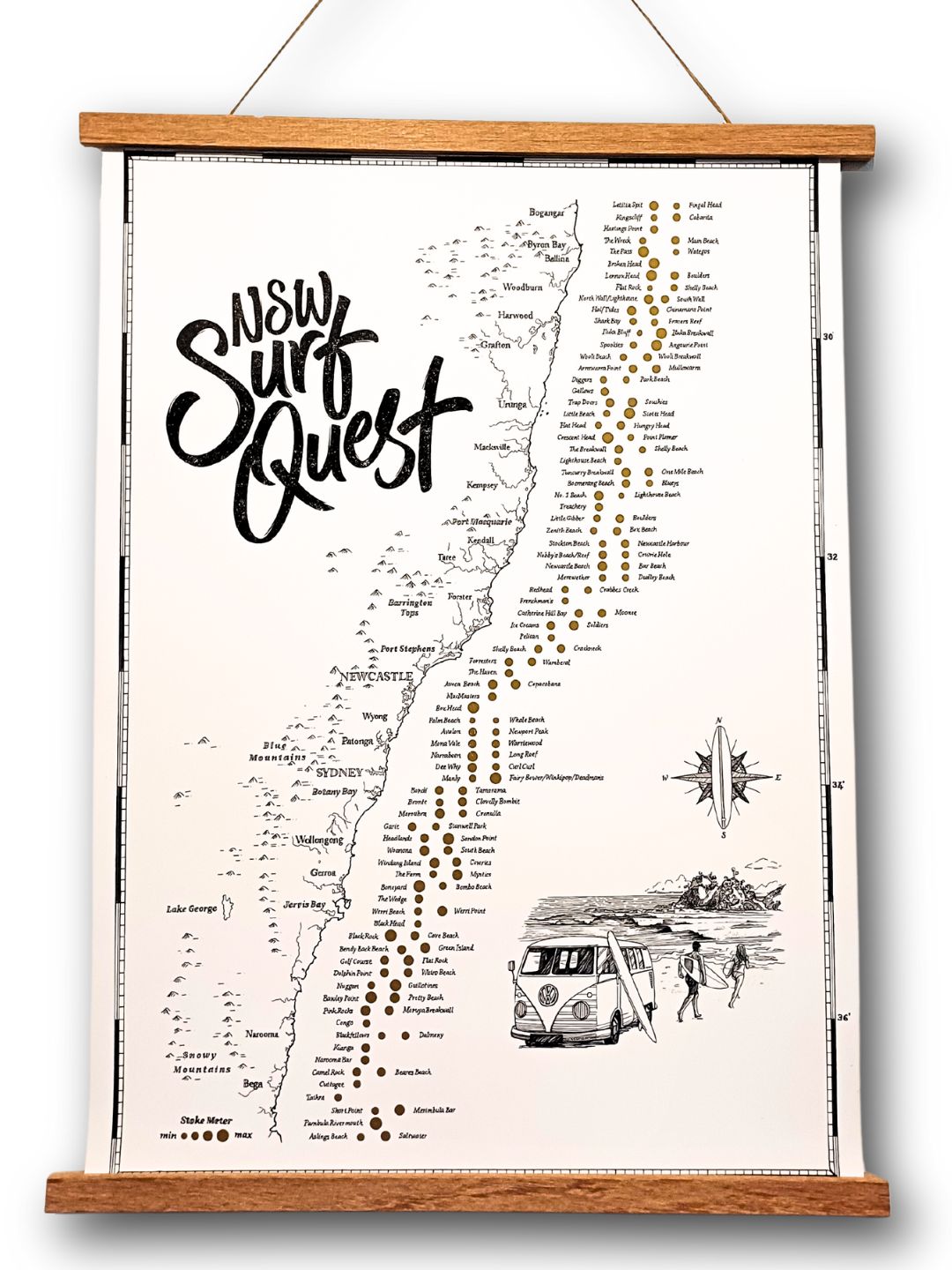 The New South Wales Surf Quest - Scratch Map