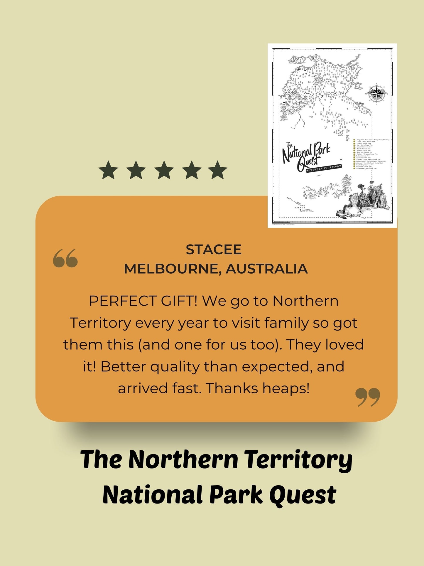 The Northern Territory National Parks Quest - Scratch Map