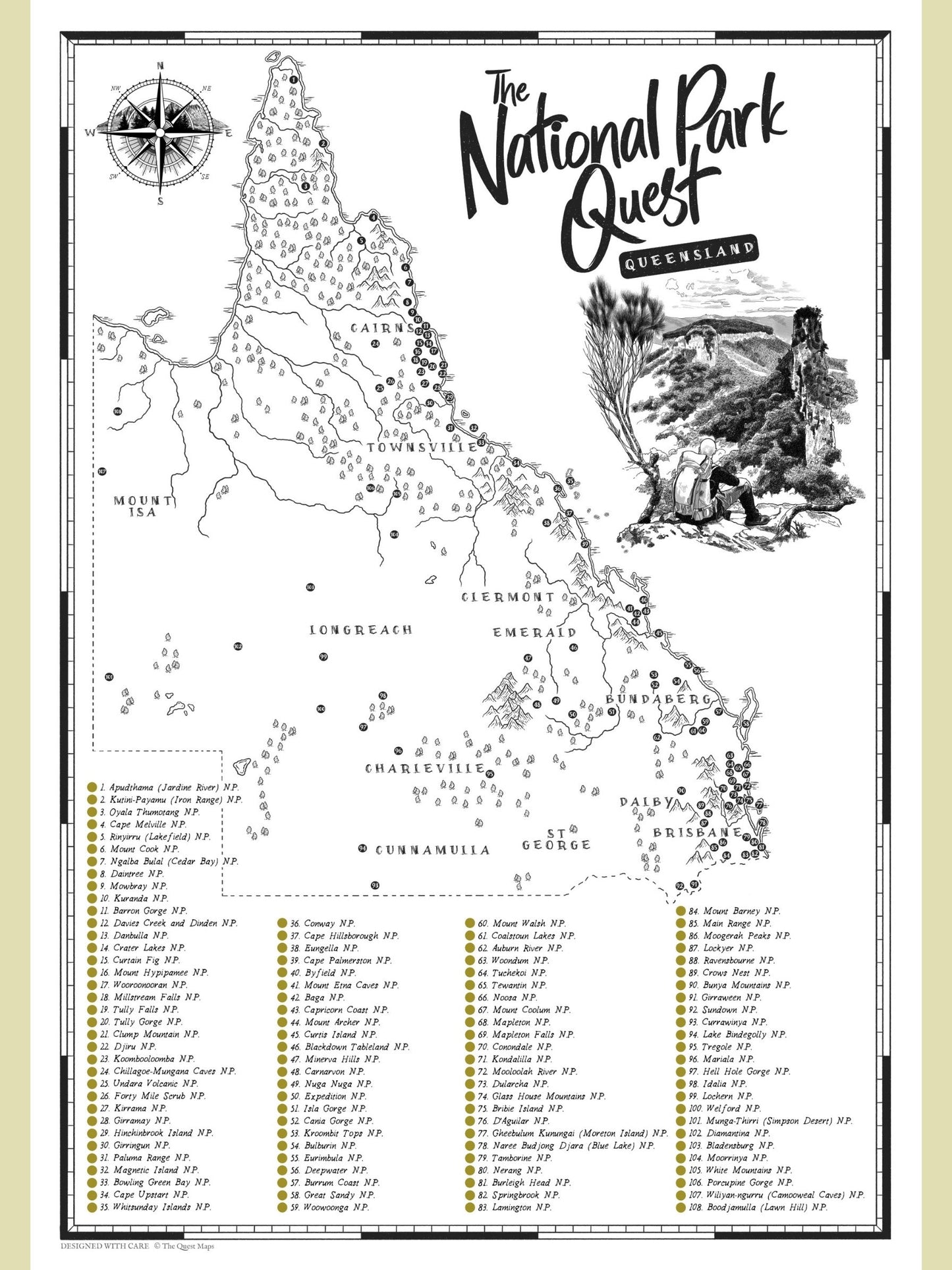 The Queensland National Parks Quest - Scratch Map
