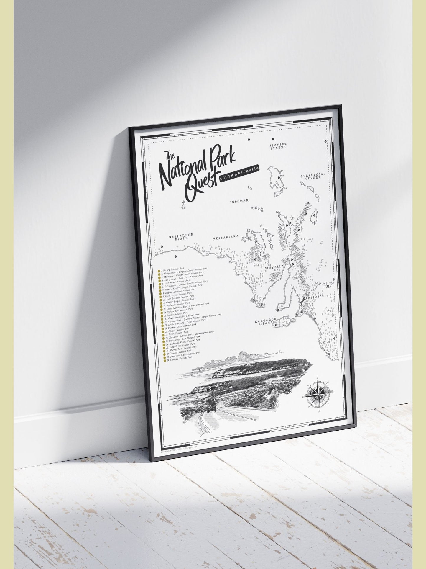 The South Australia National Parks Quest - Scratch Map