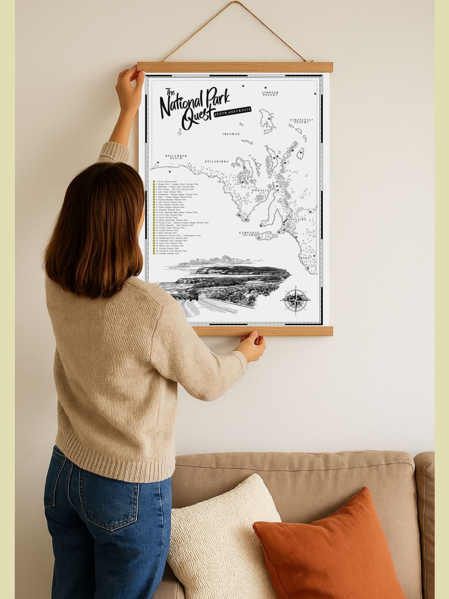The South Australia National Parks Quest - Scratch Map