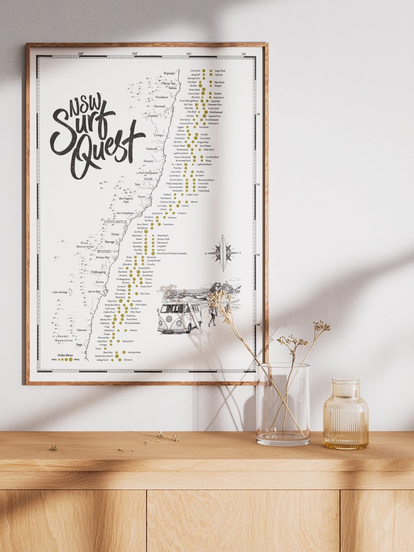 The New South Wales Surf Quest - Scratch Map