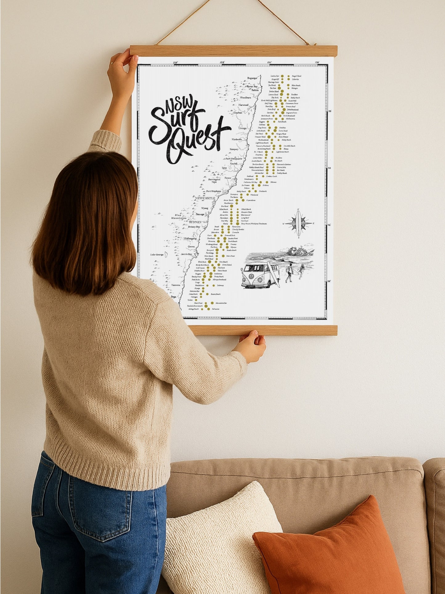 The New South Wales Surf Quest - Scratch Map