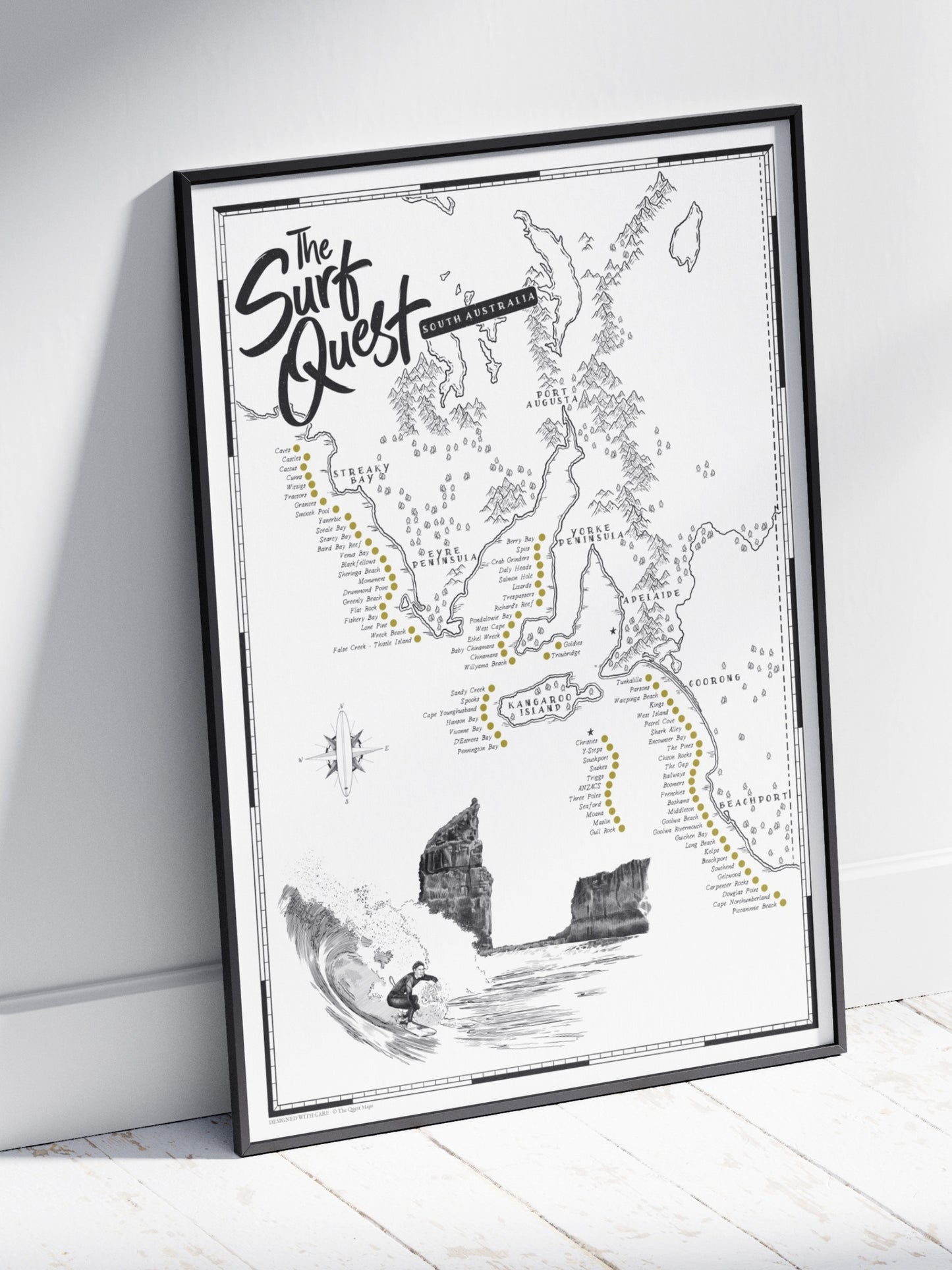 The South Australia Surf Quest - Scratch Map