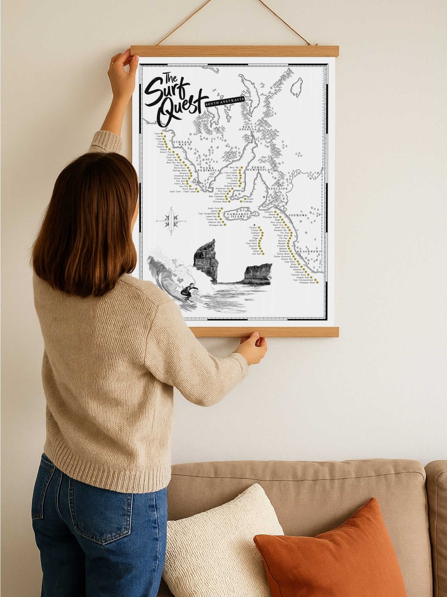 The South Australia Surf Quest - Scratch Map