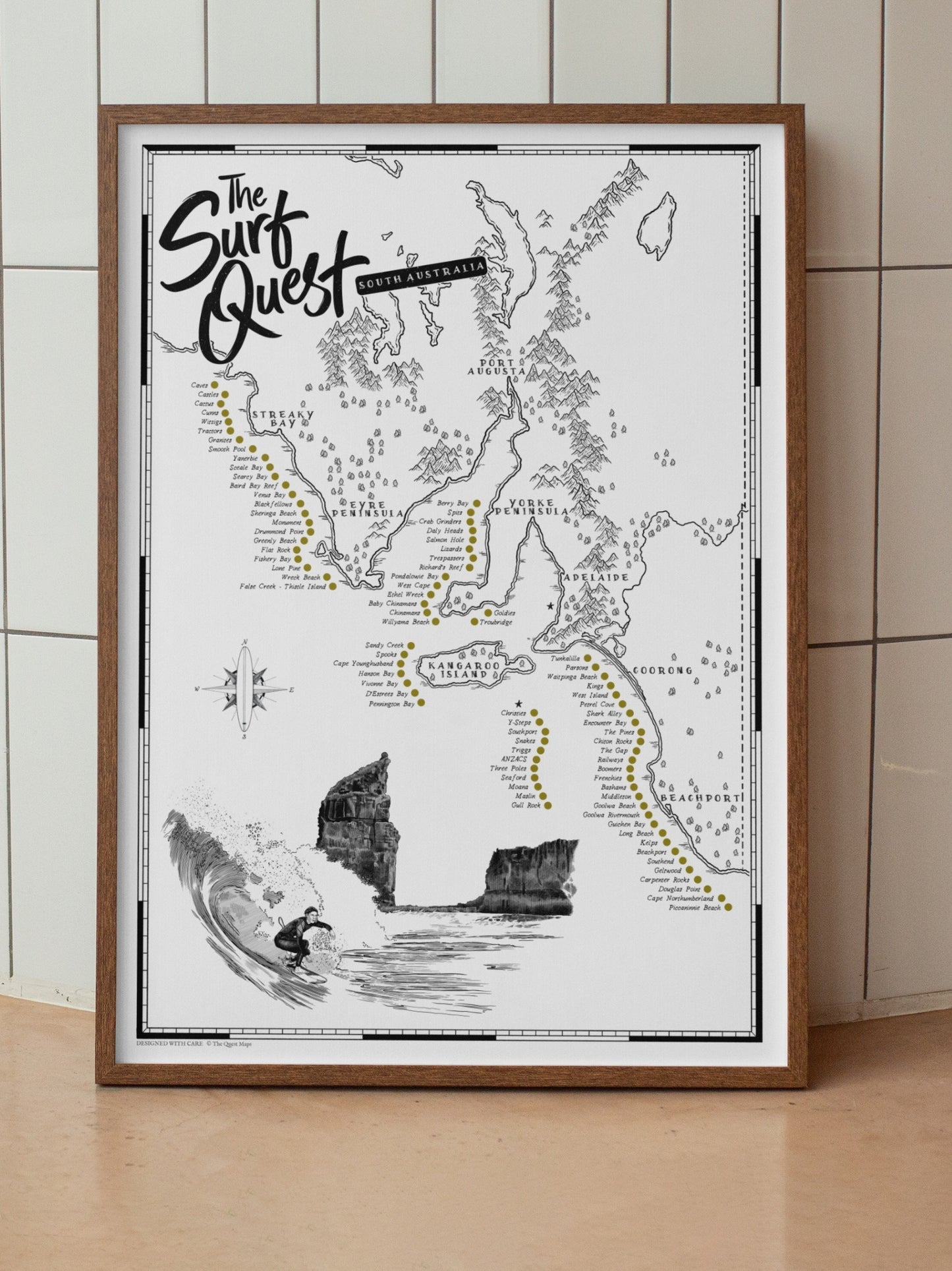 The South Australia Surf Quest - Scratch Map