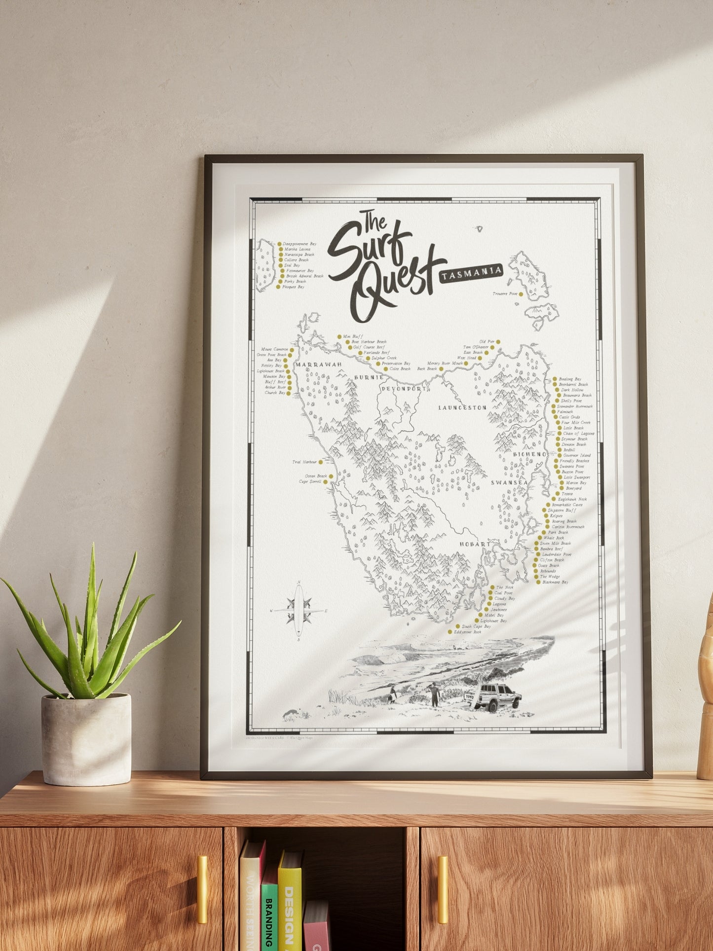 The Tasmania Surf Quest -Scratch Map
