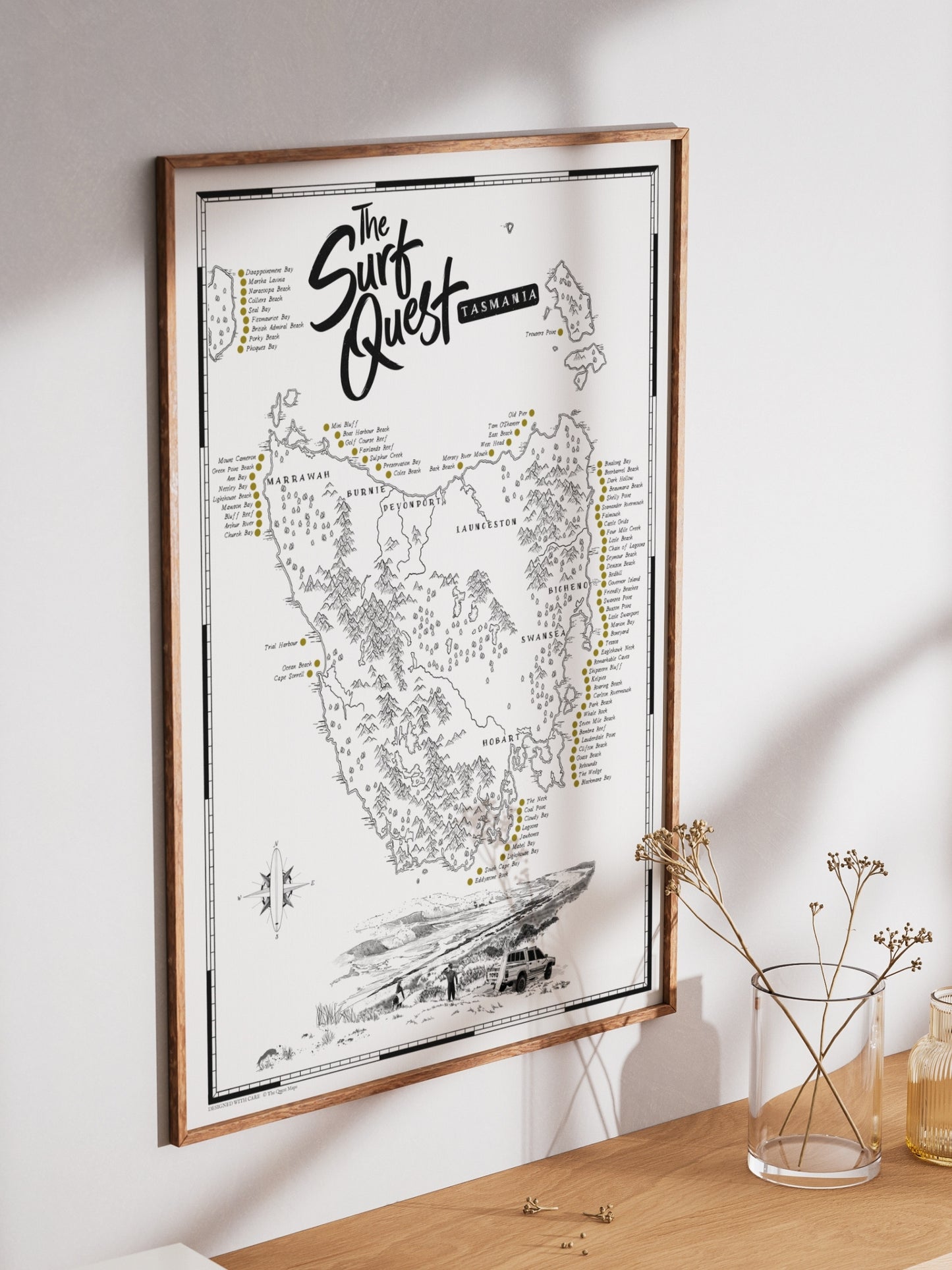 The Tasmania Surf Quest -Scratch Map