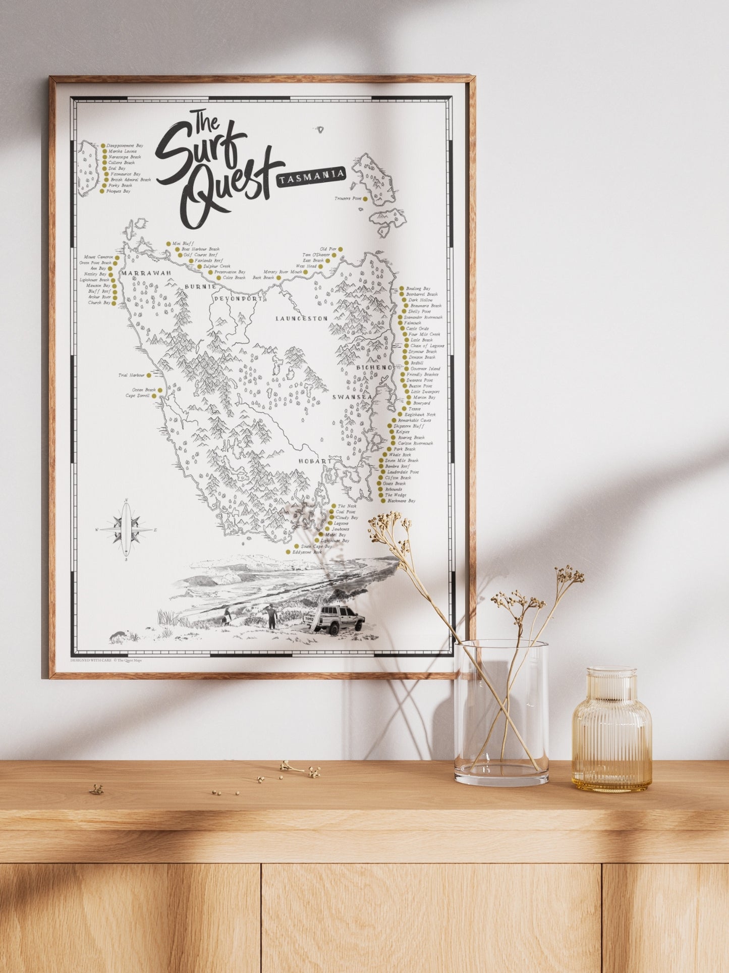 The Tasmania Surf Quest -Scratch Map