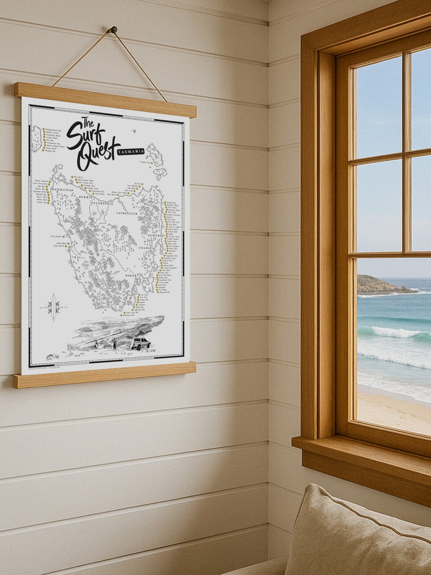 The Tasmania Surf Quest -Scratch Map
