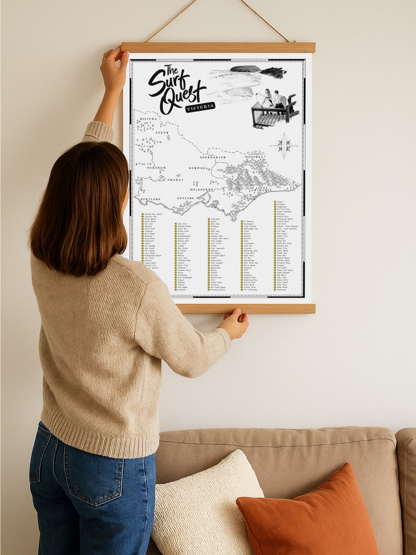 The Victoria Surf Quest - Scratch Map