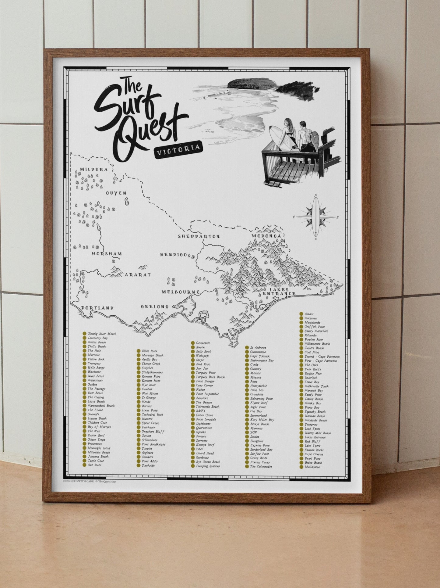 The Victoria Surf Quest - Scratch Map