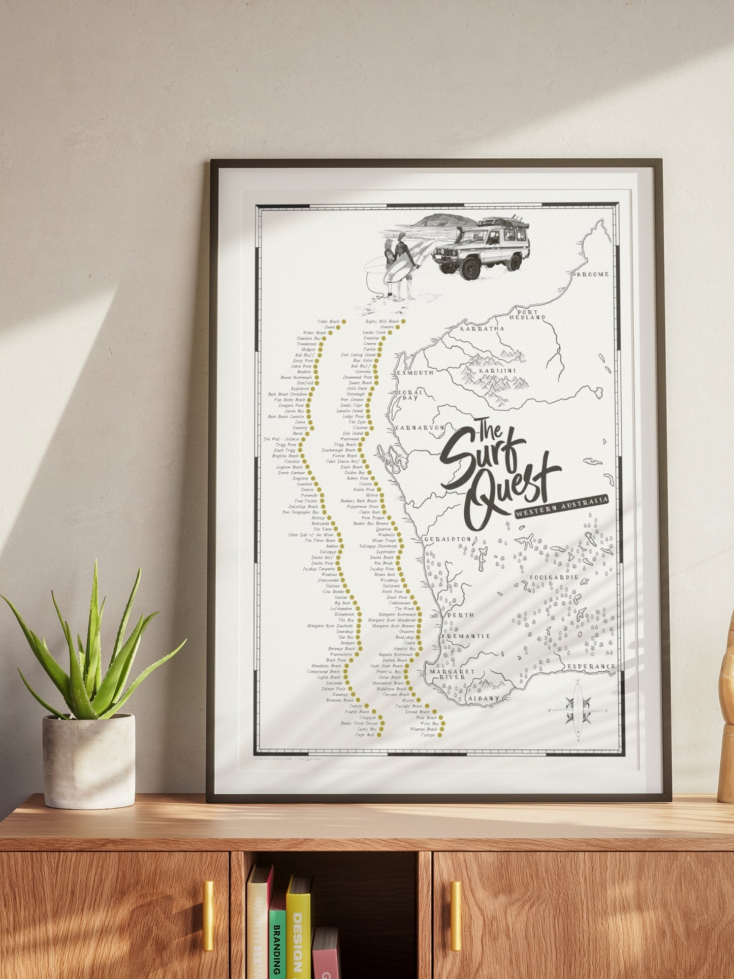 The Western Australia Surf Quest - Scratch Map