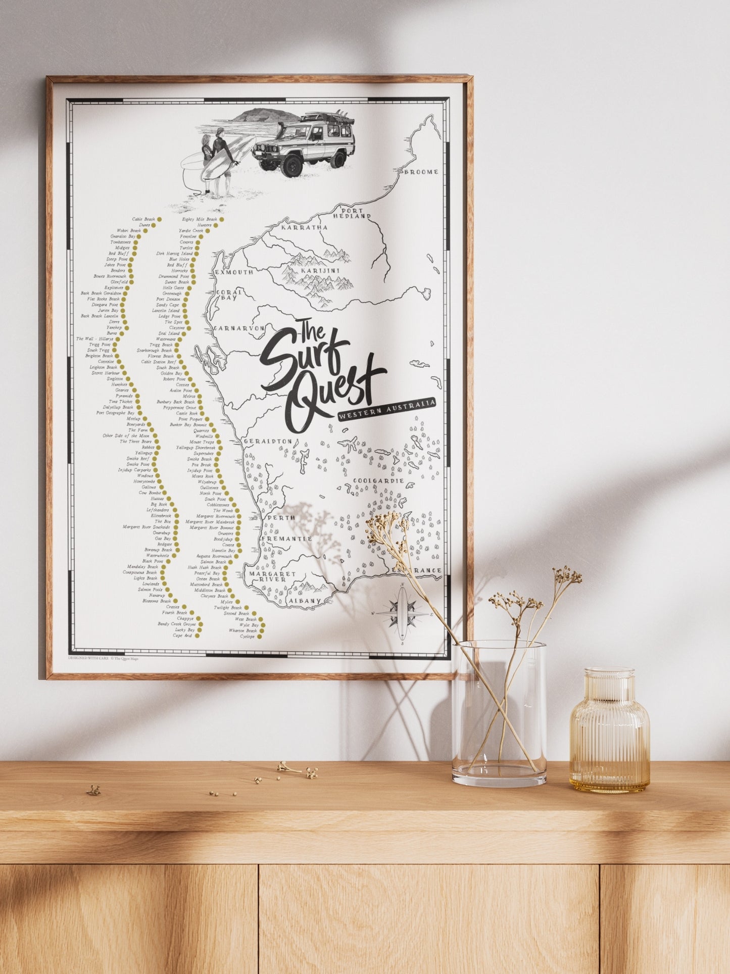 The Western Australia Surf Quest - Scratch Map