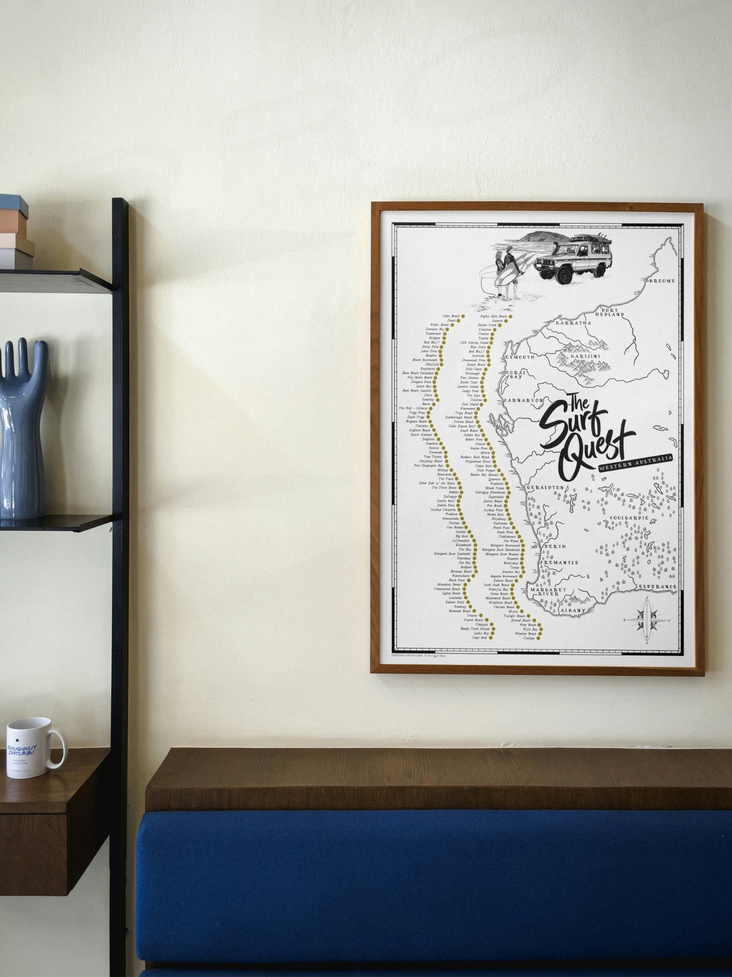 The Western Australia Surf Quest - Scratch Map