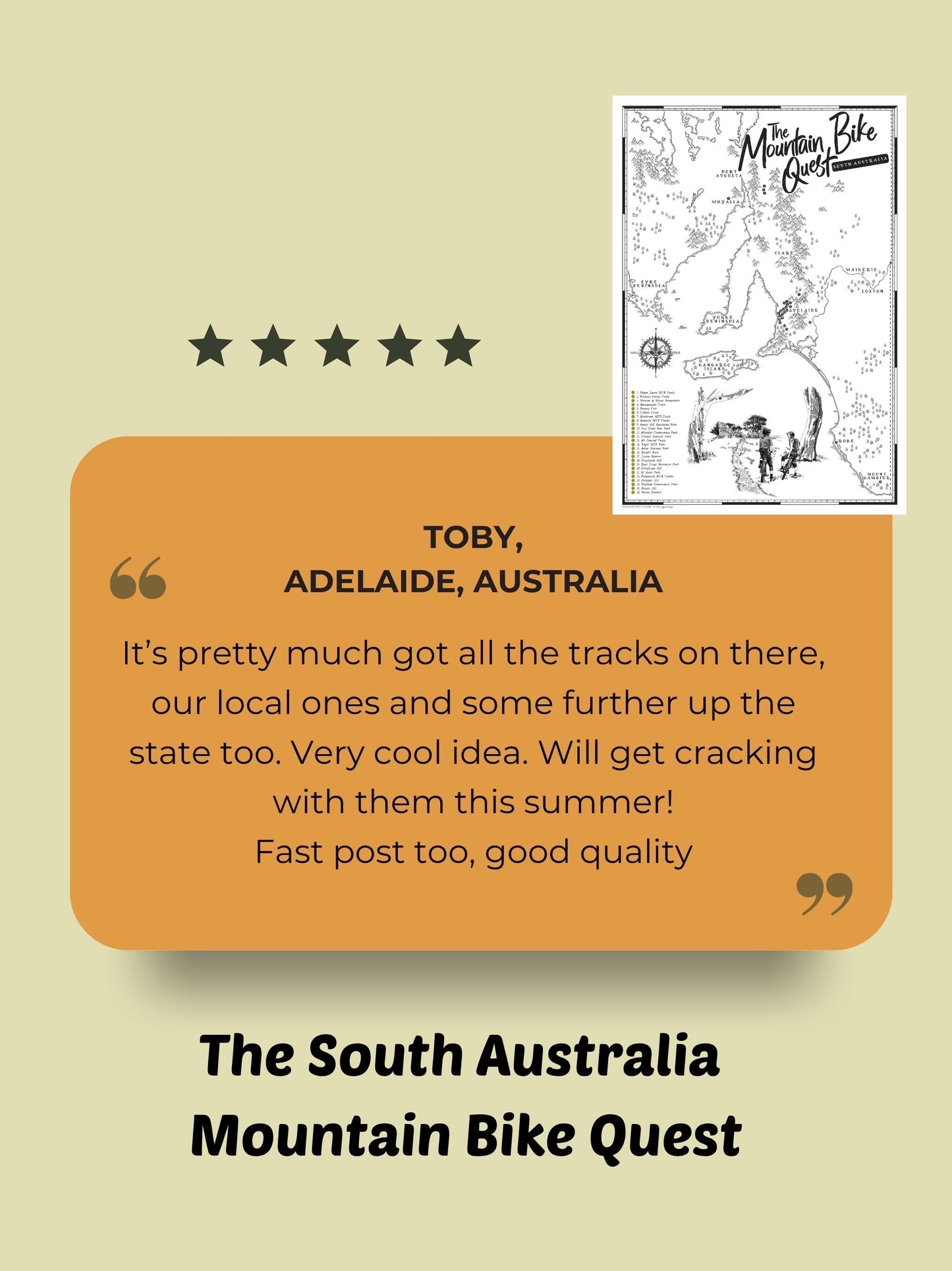 The South Australia Mountain Bike Quest - Scratch Map