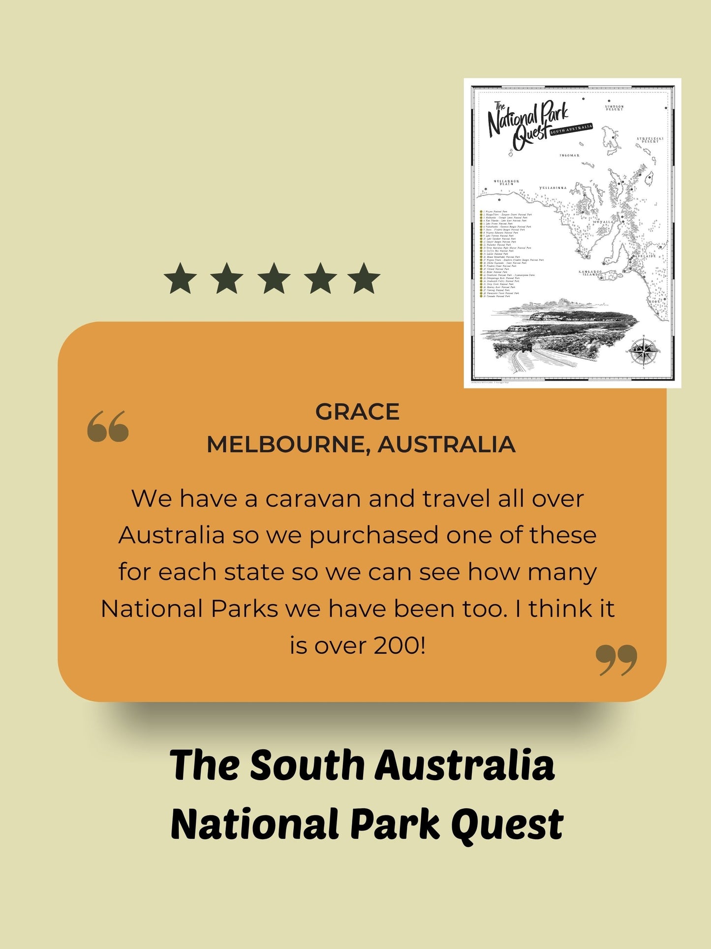 The South Australia National Parks Quest - Scratch Map