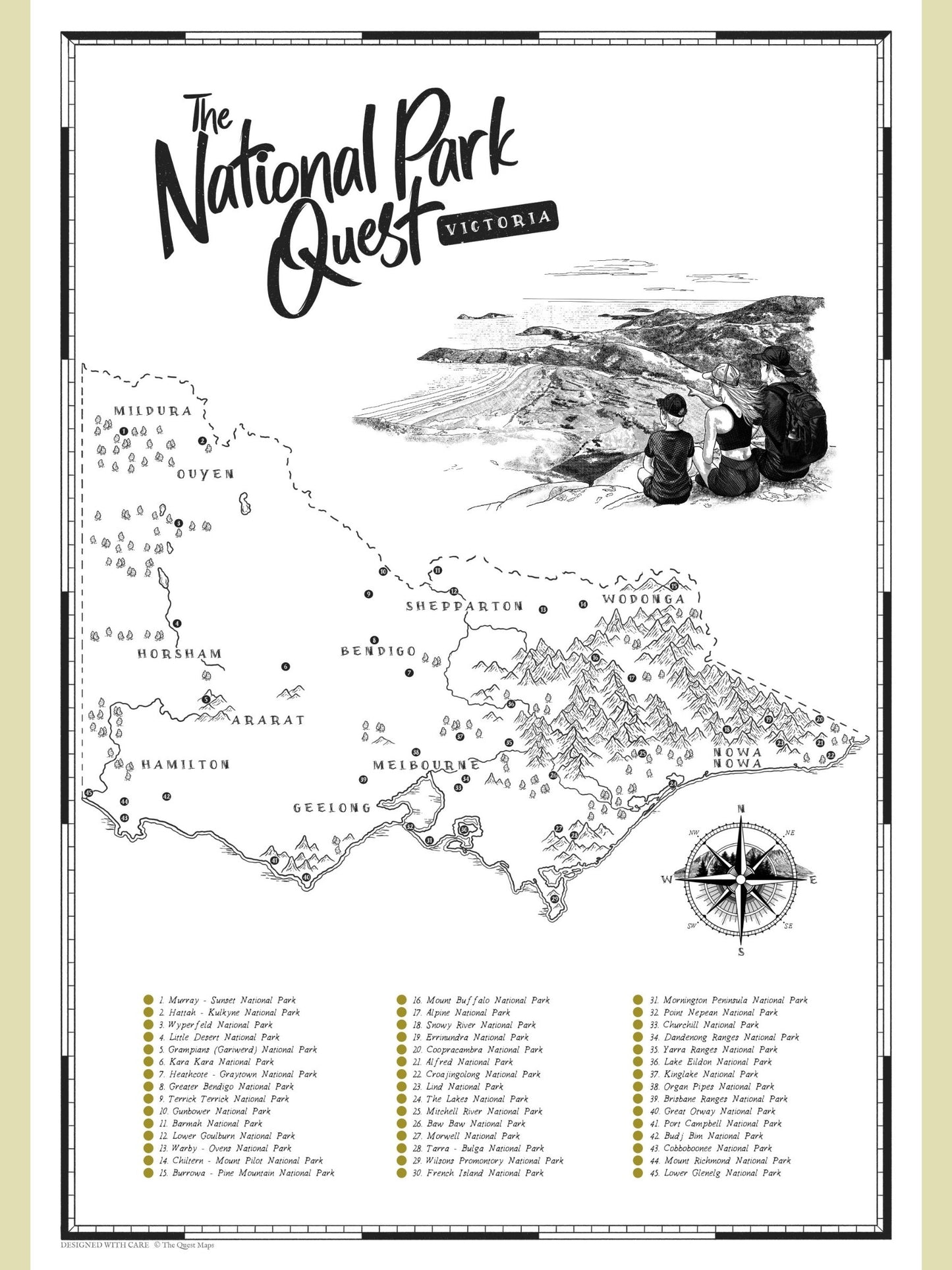 The Victoria National Parks Quest - Scratch Map
