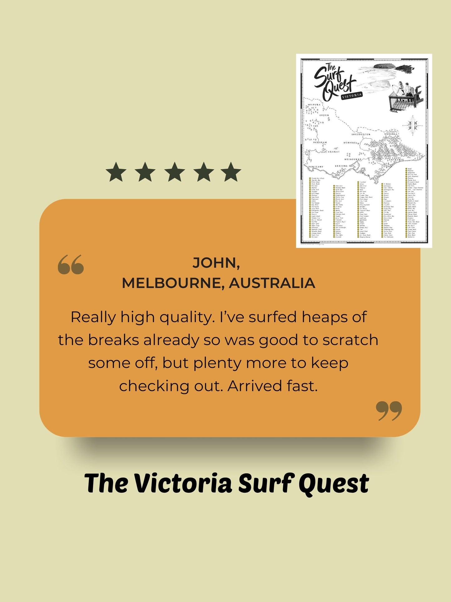 The Victoria Surf Quest - Scratch Map