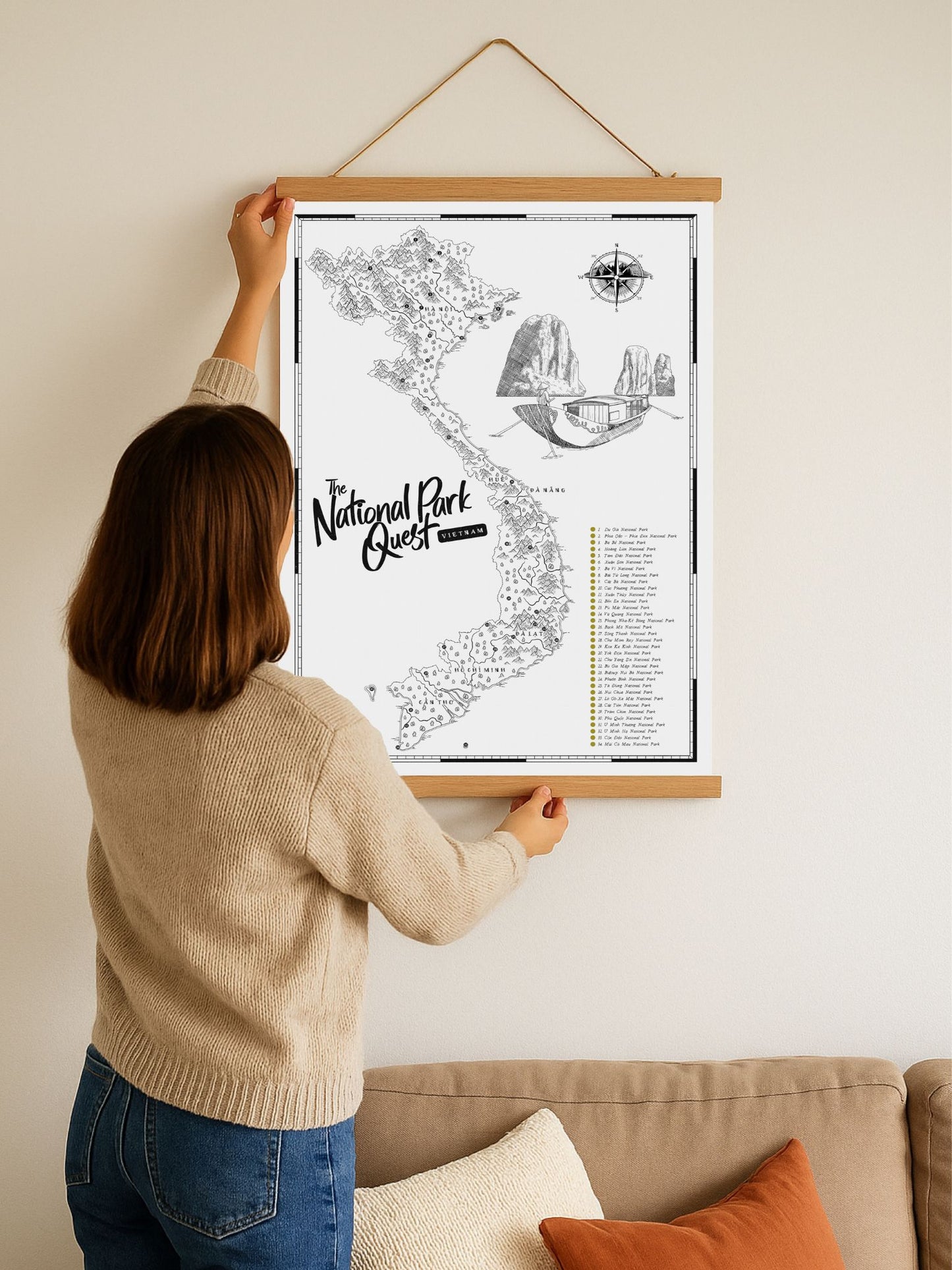 The Vietnam National Parks Quest - Scratch Map