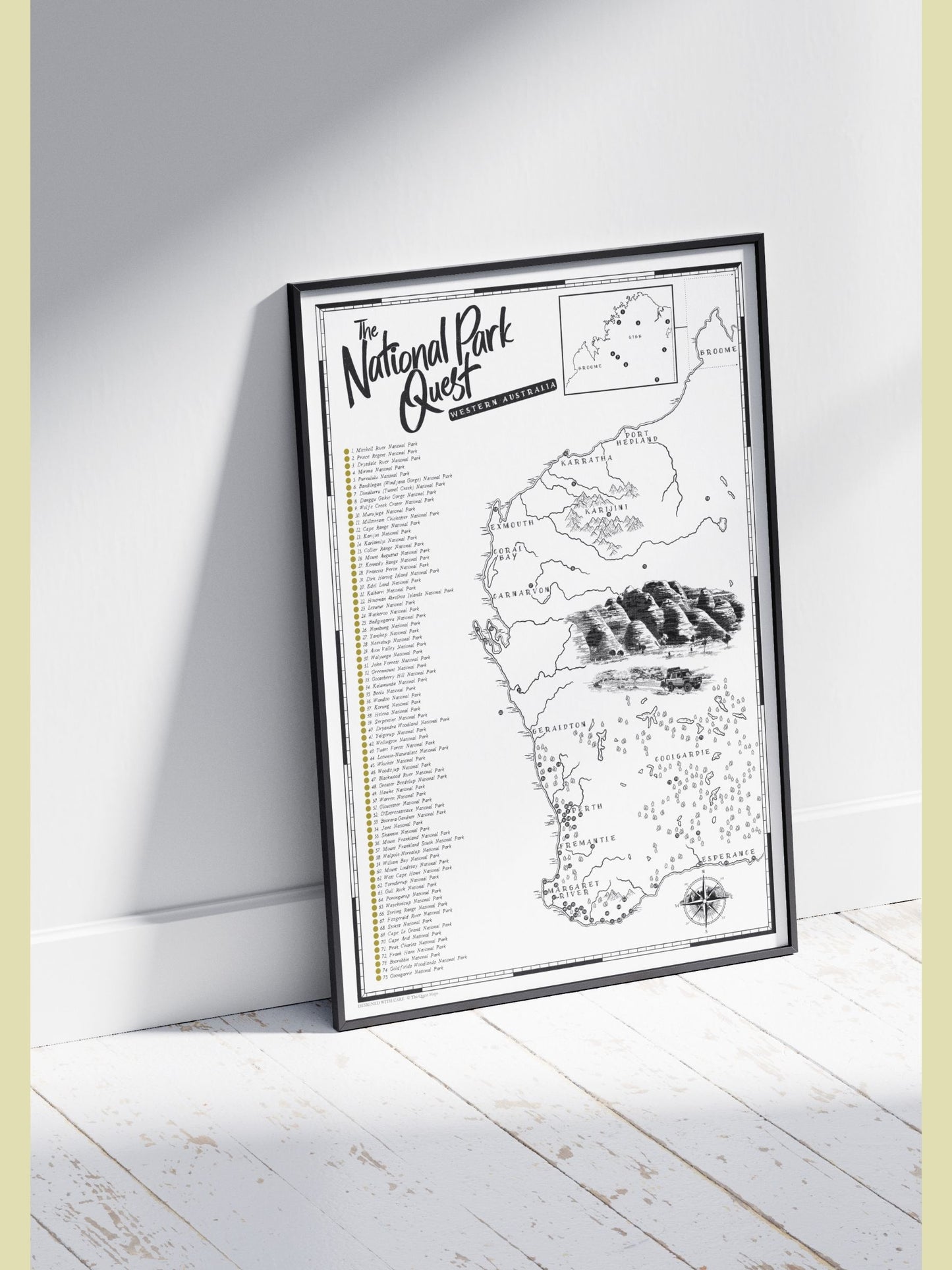 The Western Australia National Parks Quest - Scratch Map