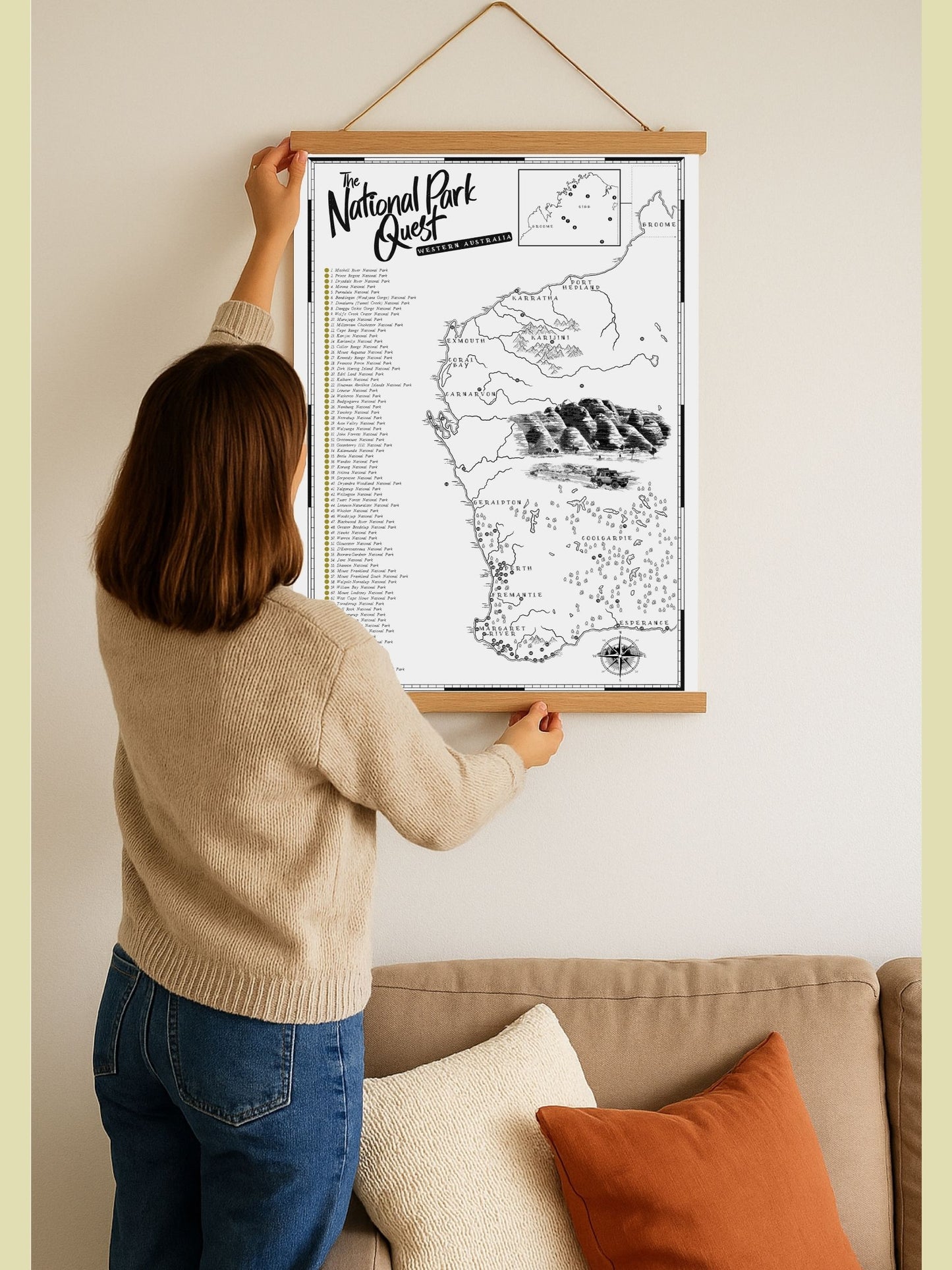 The Western Australia National Parks Quest - Scratch Map