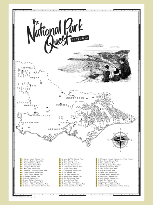 The Victoria National Parks Quest - Scratch Map